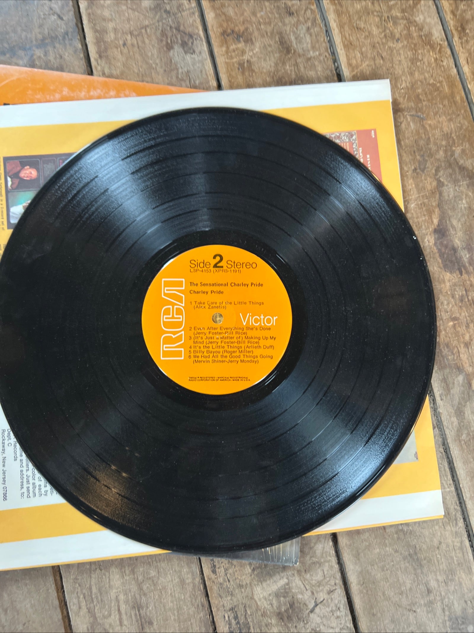 The Sensational Charley Pride - 1969 RCA Victor Records - Vinyl Record LP Album