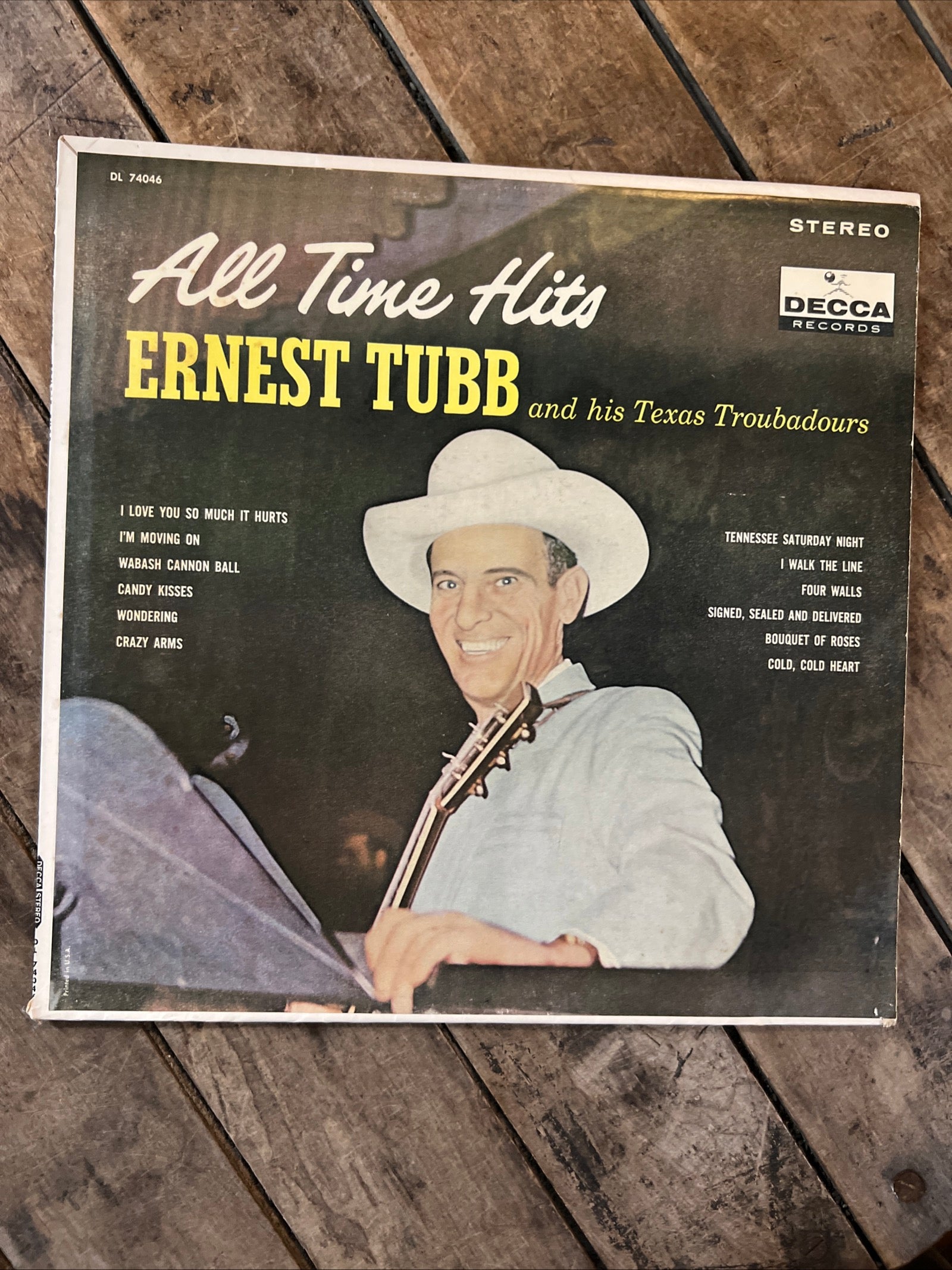 All Time Hits - Ernest Tubs and His Texas Troubadours - 1960 Decca Records LP