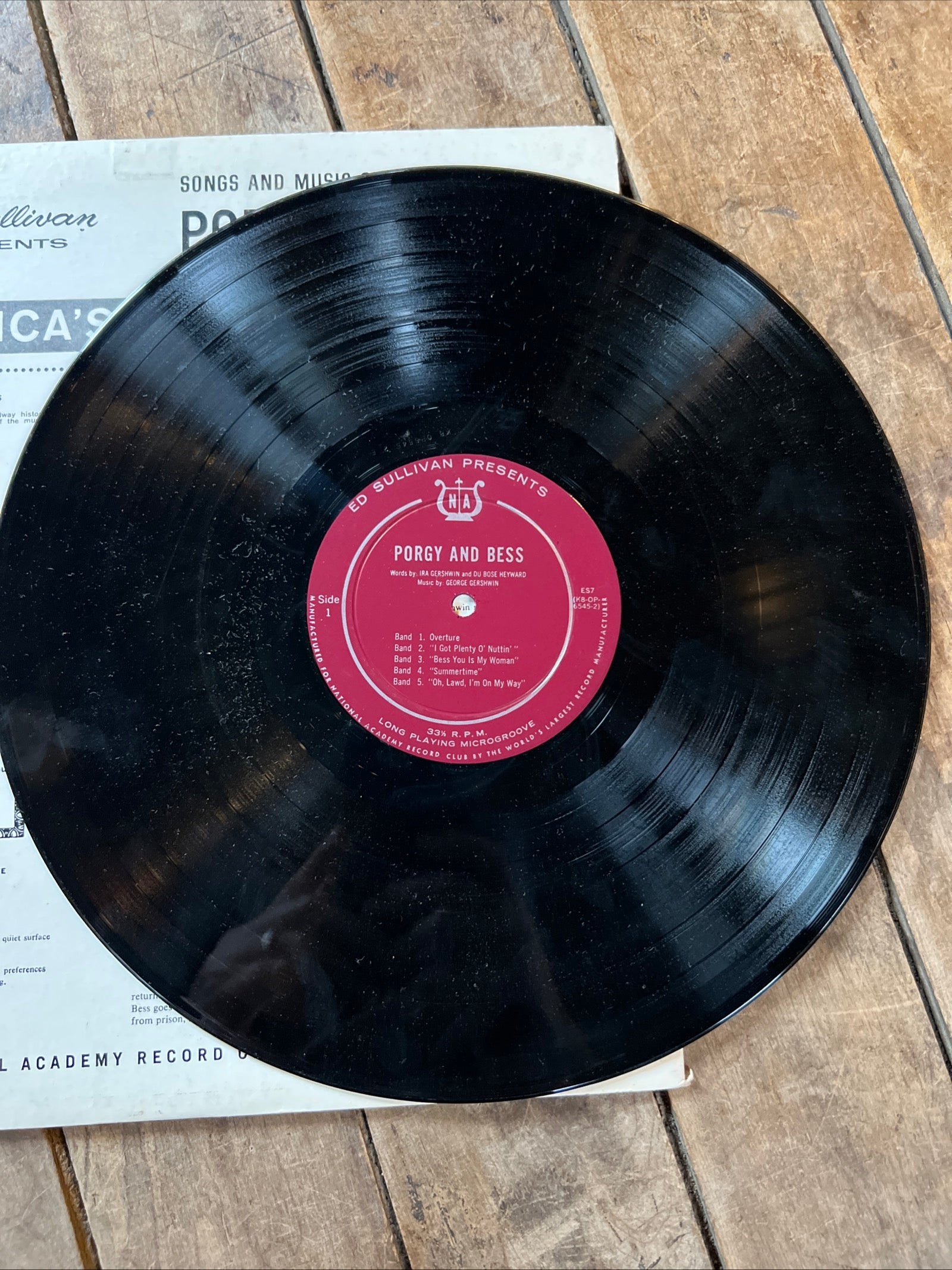 Ed Sullivan presents Porgy and Bess - 1959 National Academy Record Club LP Album