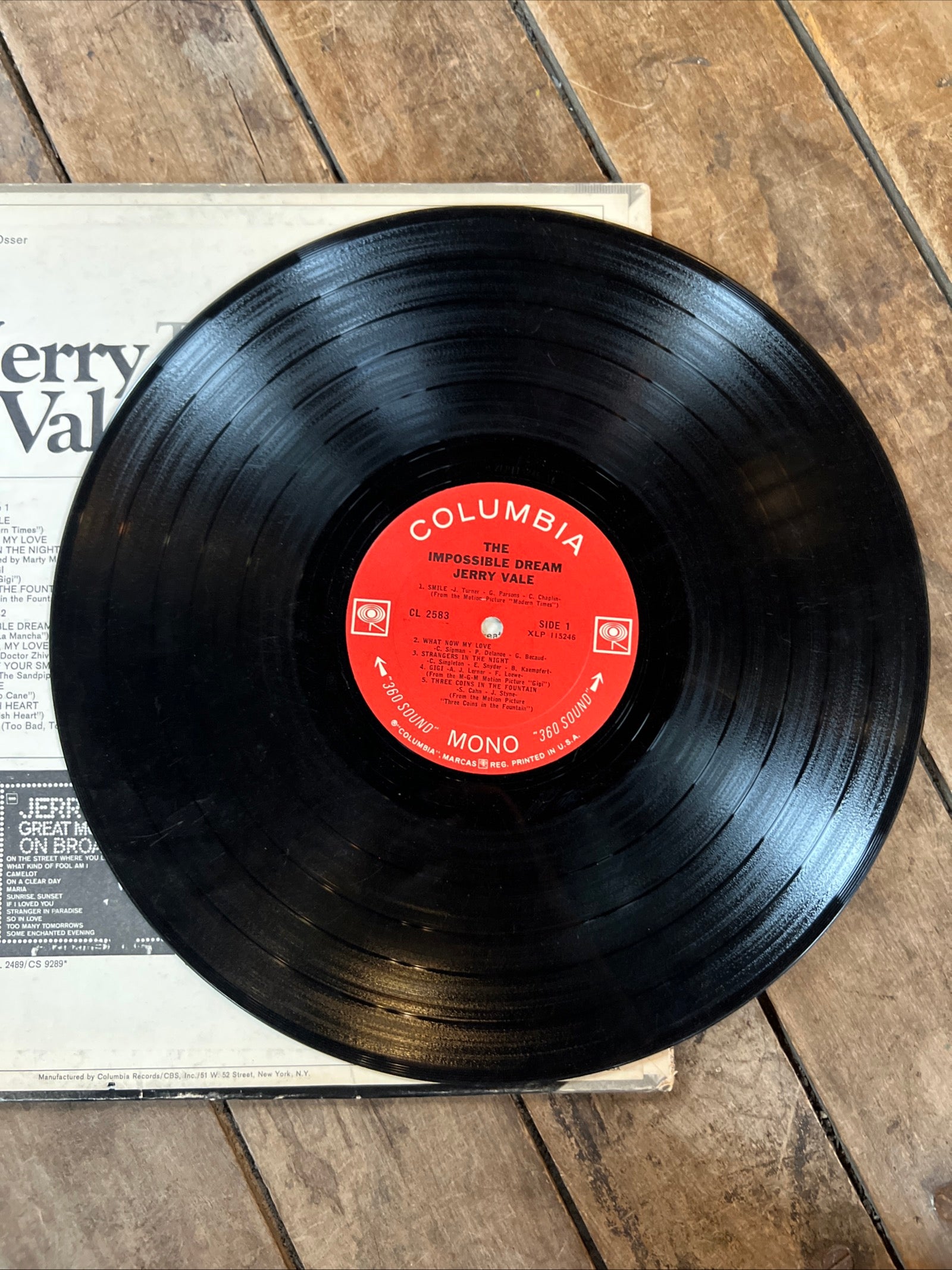 Jerry Vale - The Impossible Dream - 1967 Columbia Records - Vinyl LP Album