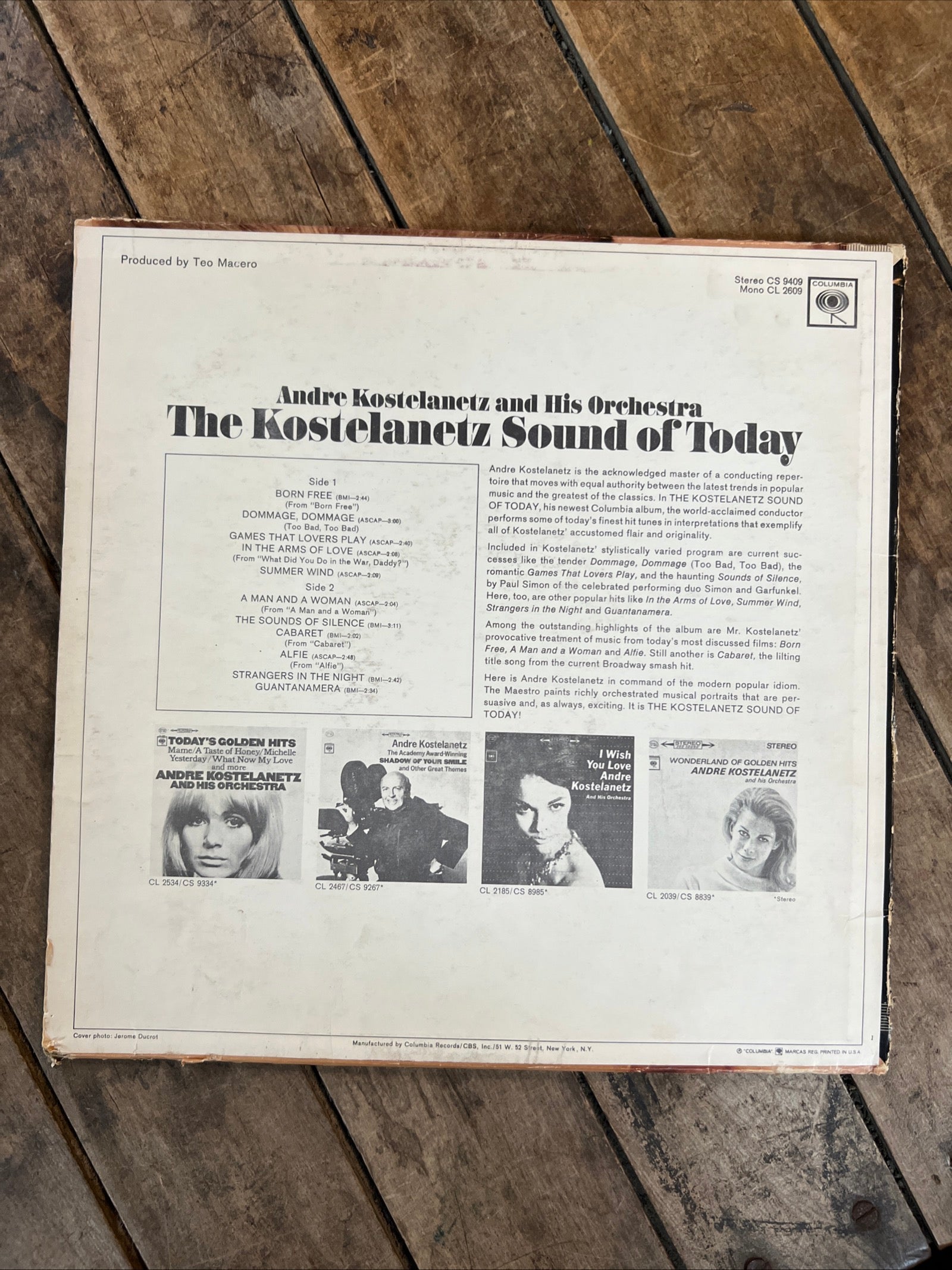 Andre Kostelanetz and His Orchestra Sounds of Today - 1967 Columbia Records