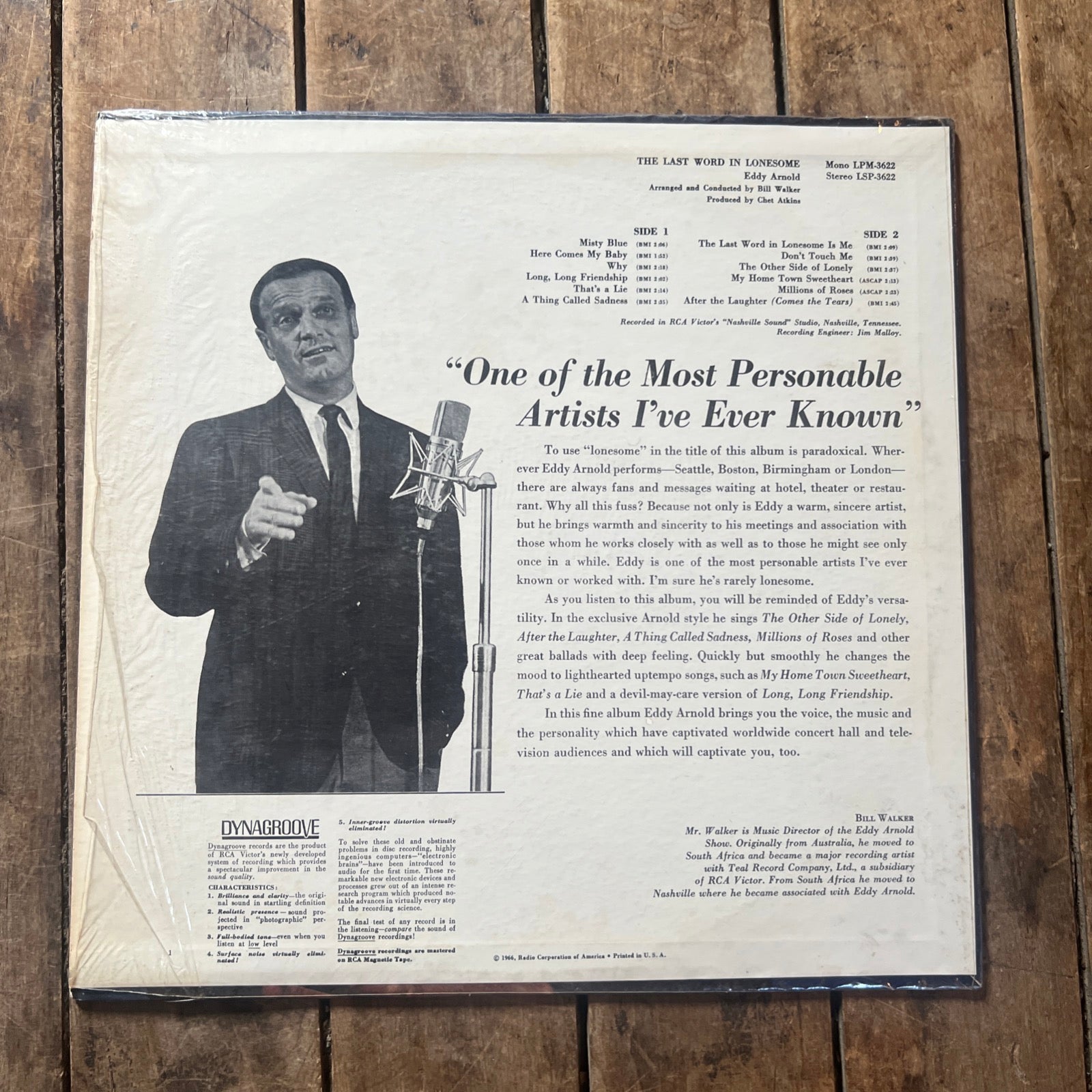Eddy Arnold The Last Word In Lonesome - 1966 RCA Victor Records Vinyl LP Record