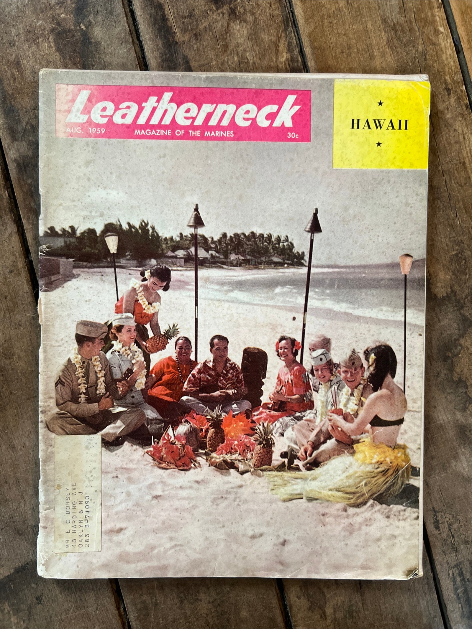 Leatherneck Magazine Of The Marines - August 1959 Issue - Hawaii Cover