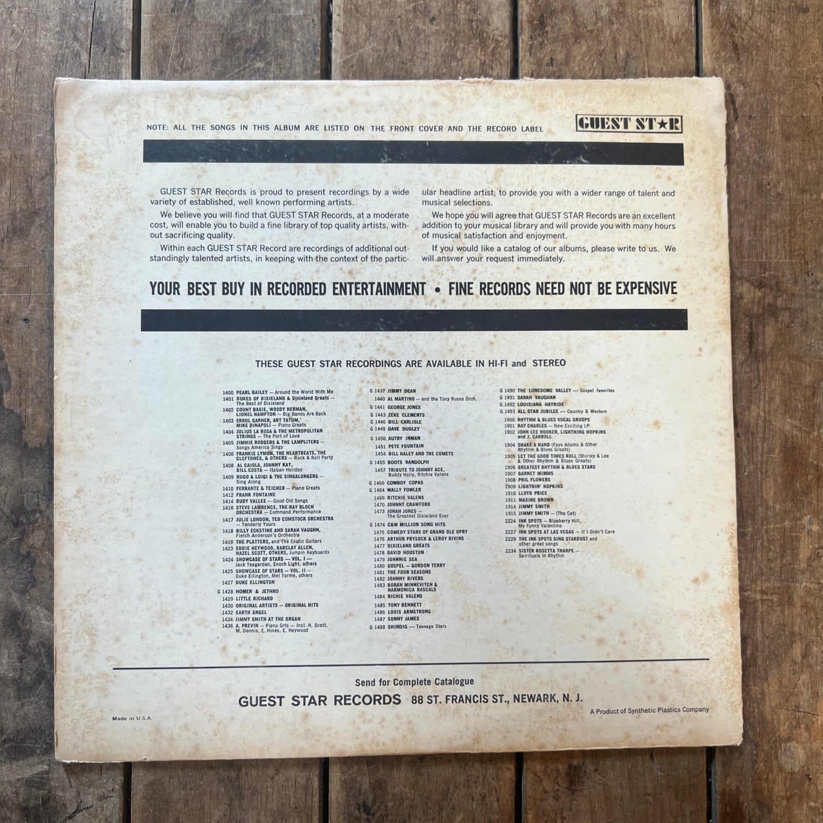Ike Cole - 1960s Guest Star - LP Vinyl Record G 1502