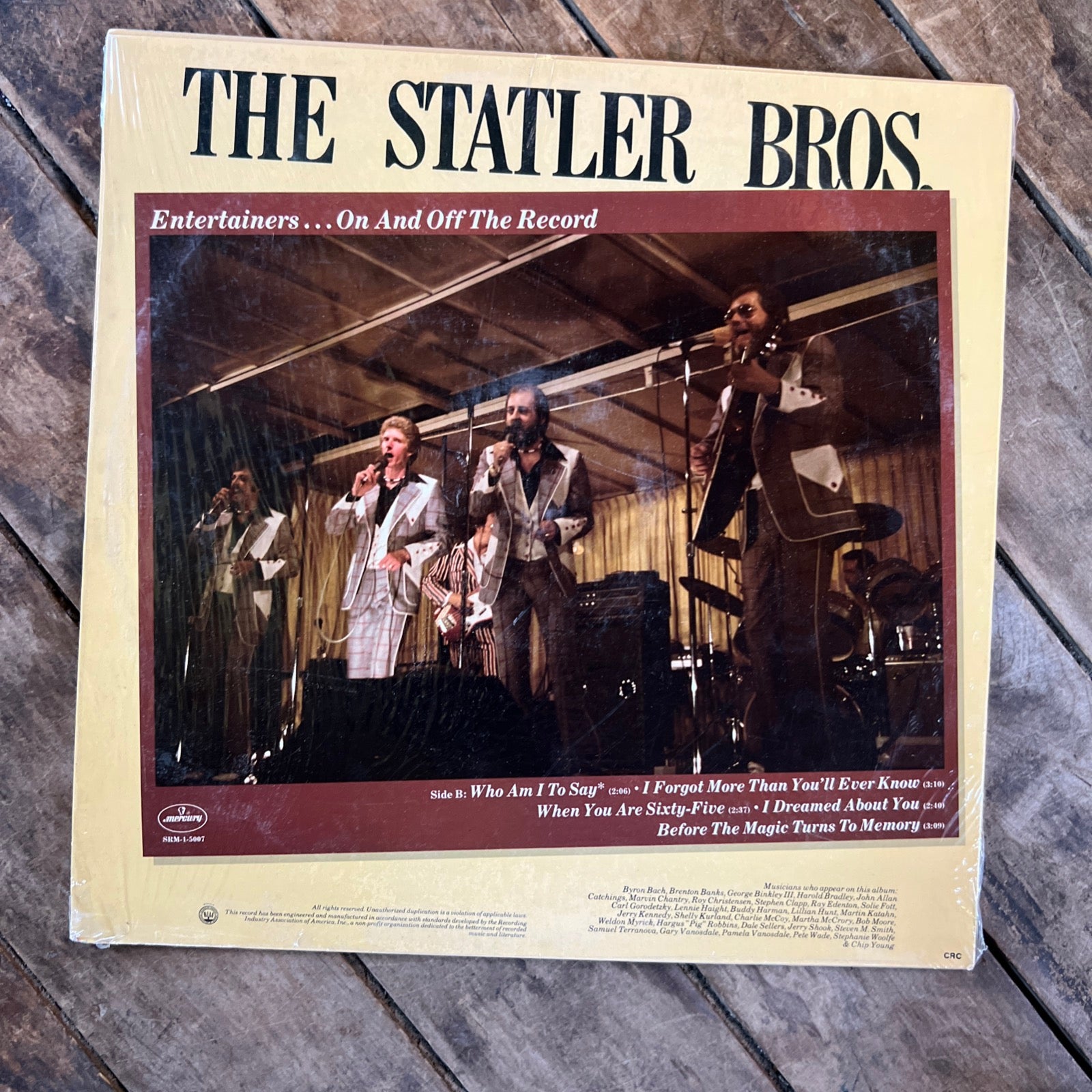 The Statler Bros. - Entertainers On And Off The Road - 1978 Mercury Records - LP Vinyl Record