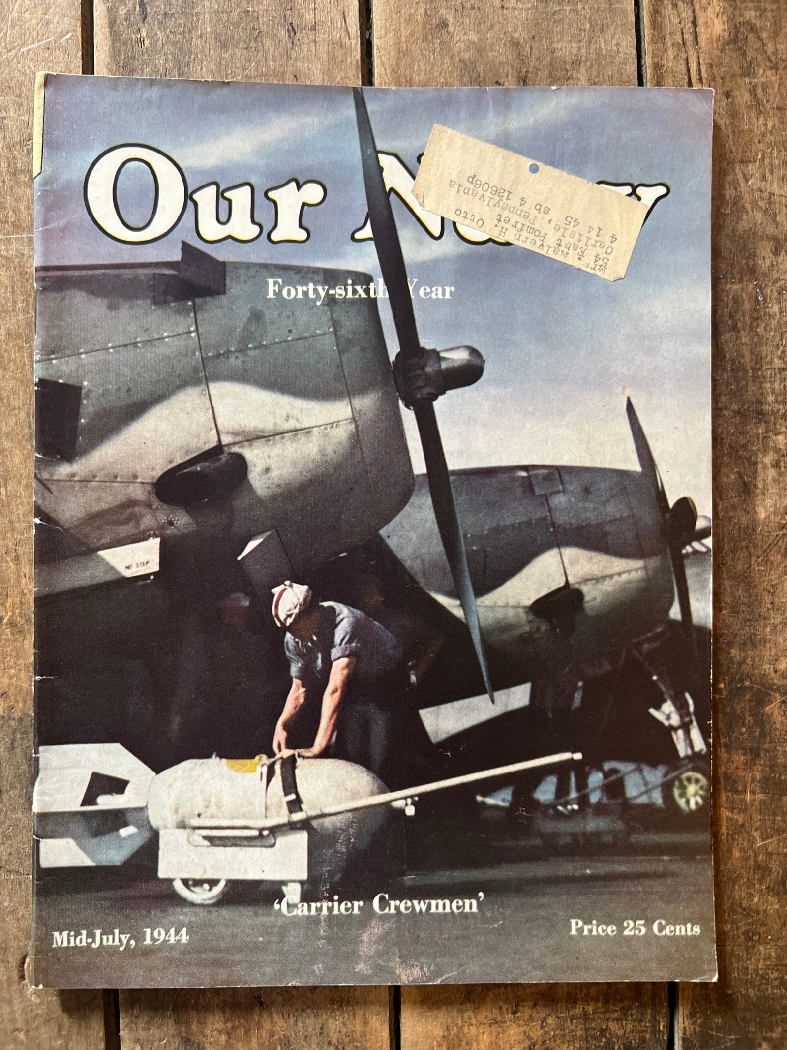 Our Navy Magazine - July 1944 Issue - US Military NAVY - 25 Cent Cover