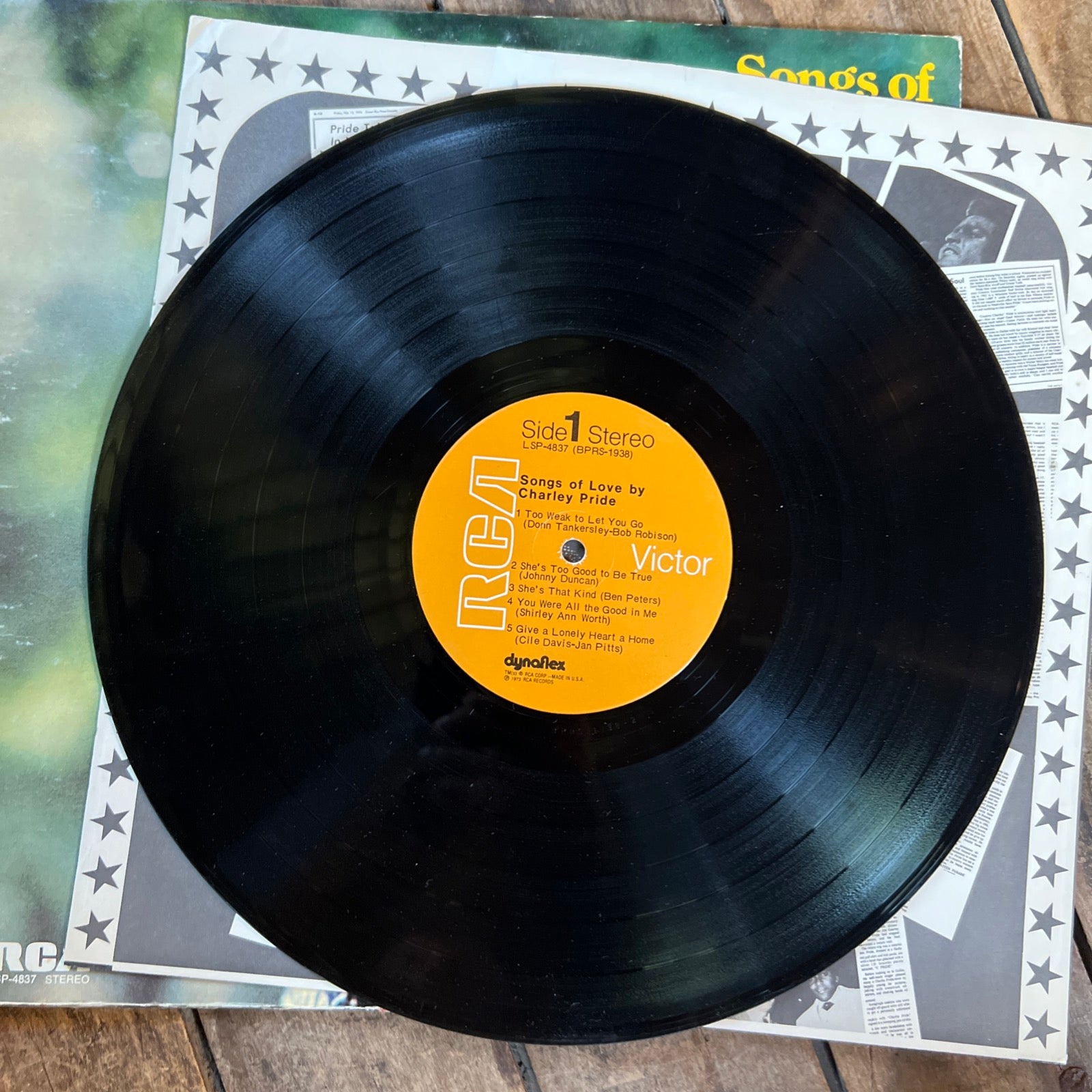 Songs Of Love By Charlie Pride - 1973 RCA Victor Records - LP Vinyl Record