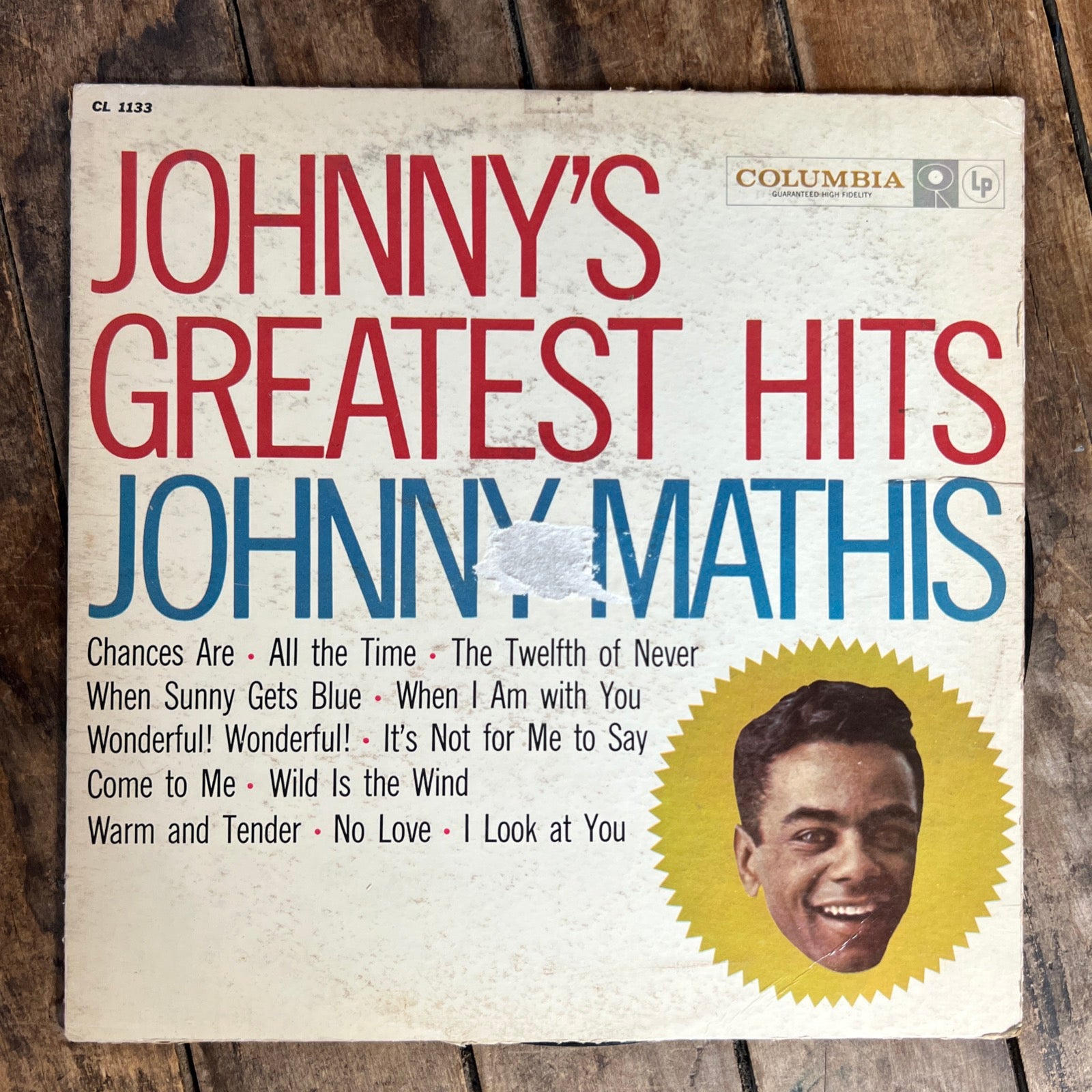Johnny Mathis Greatest Hits - 1958 Columbia Records - LP Vinyl Record