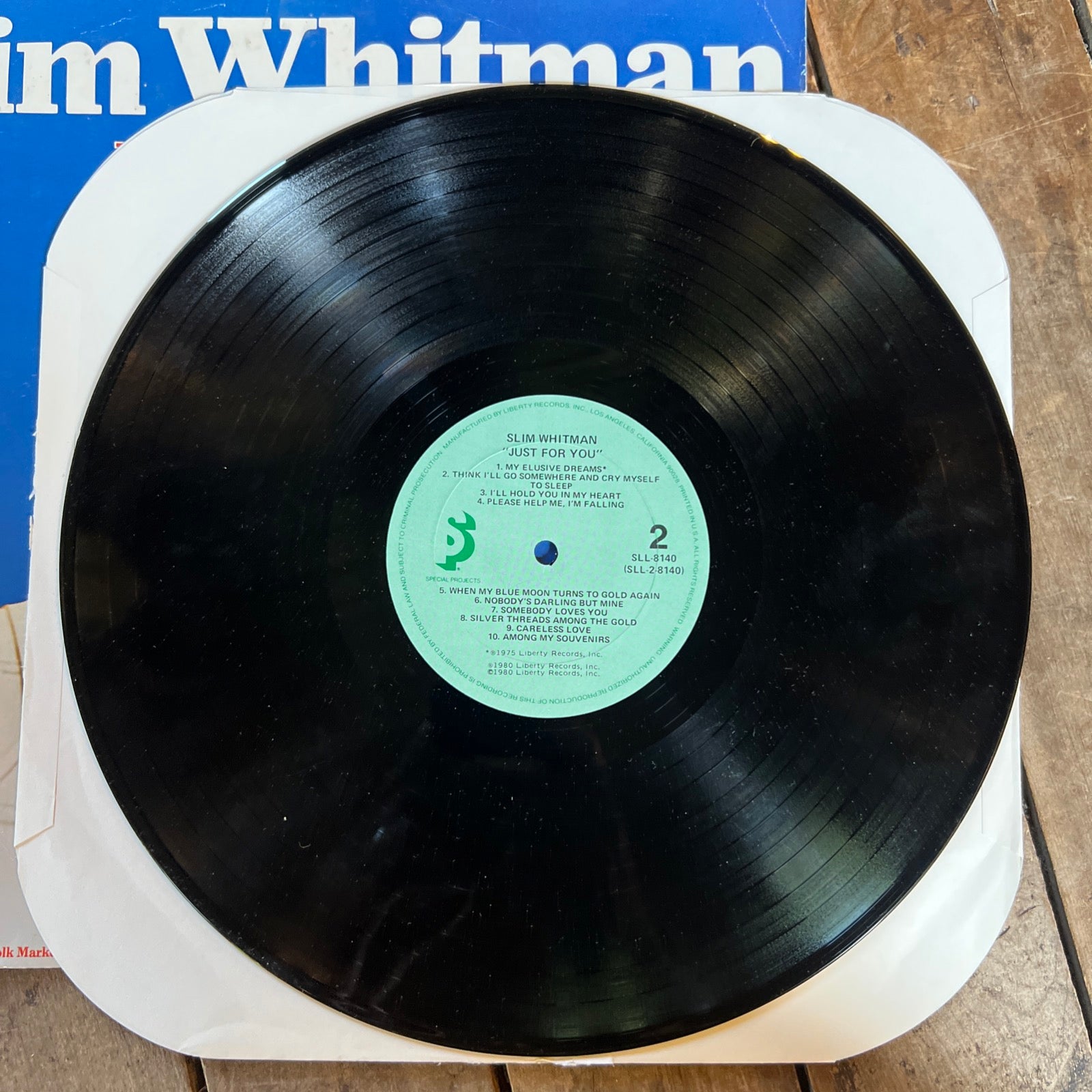 Slim Whitman Just For You - 1980 Special Projects Records - LP Vinyl Record