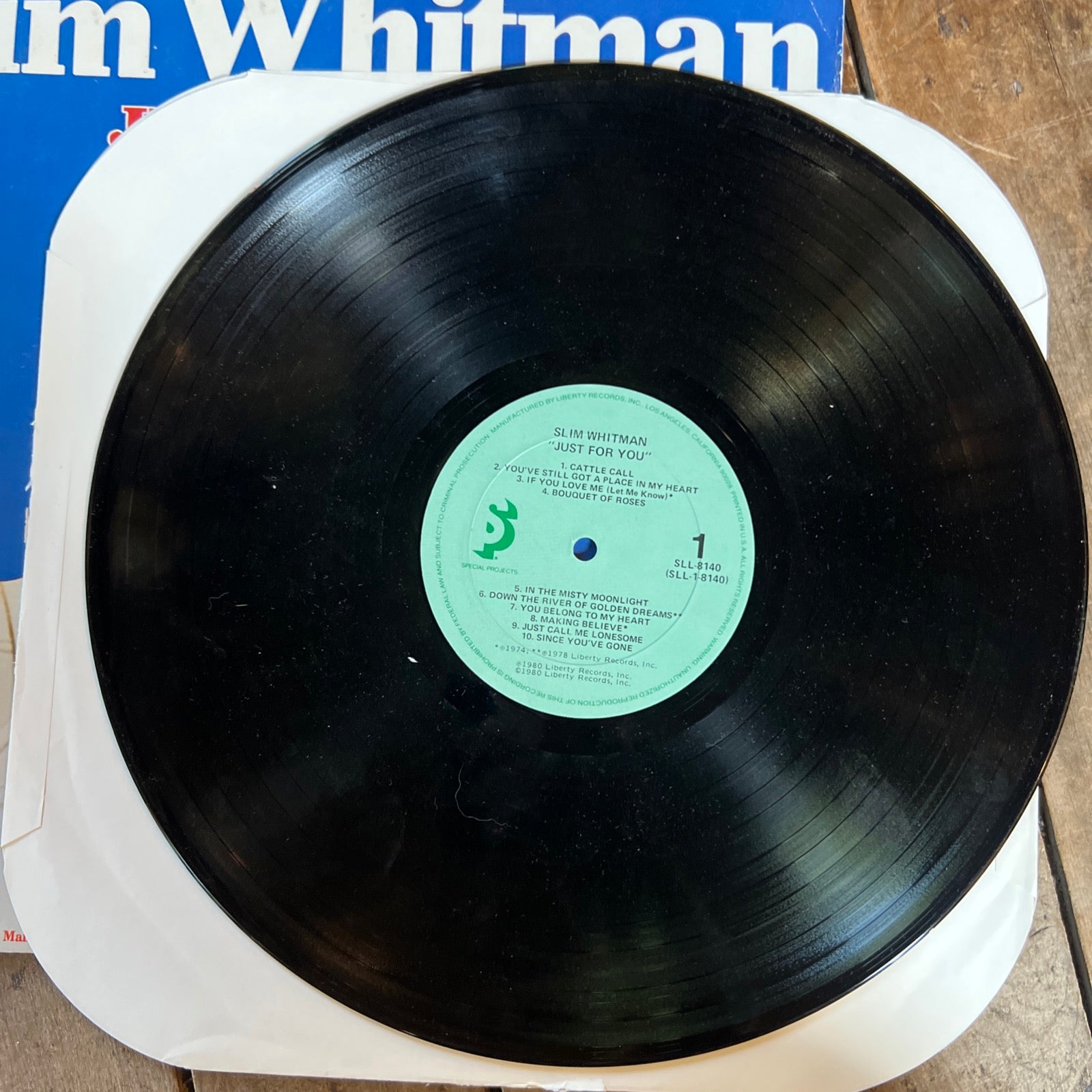 Slim Whitman Just For You - 1980 Special Projects Records - LP Vinyl Record