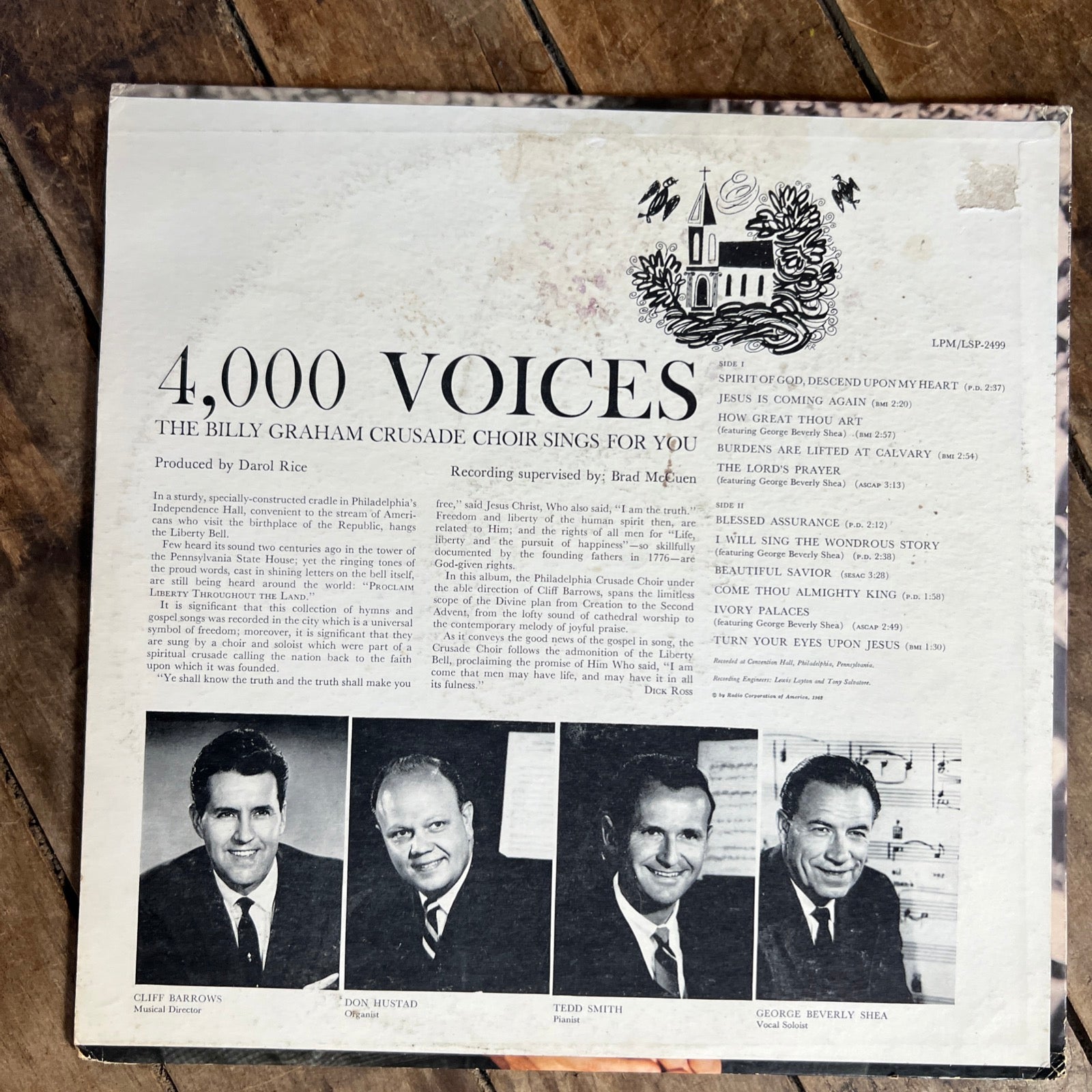The Billy Graham Crusade Choir - 1962 RCA Victor Records - LP Vinyl Record