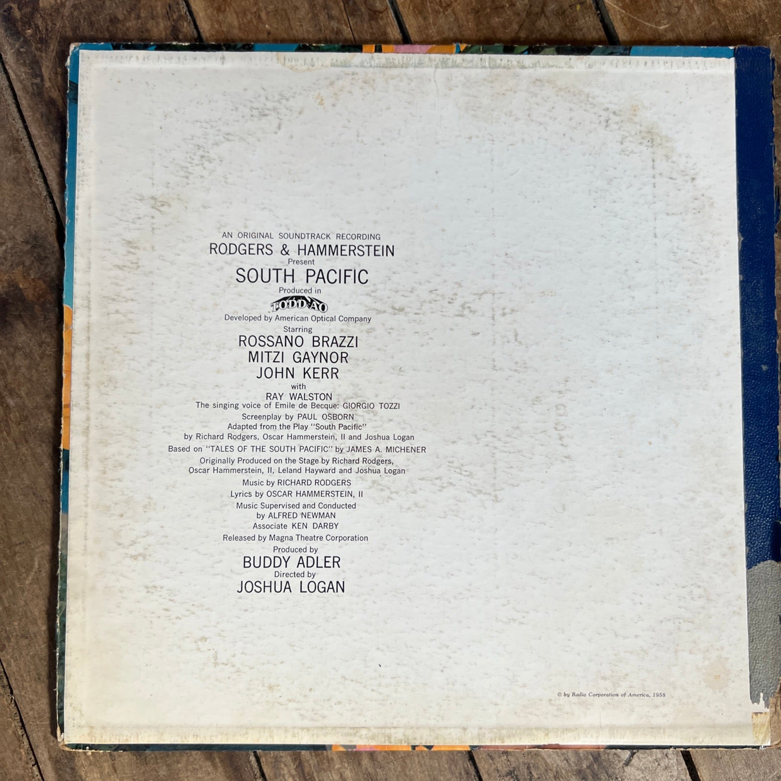 Rodgers & Hammerstein SOUTH PACIFIC - 1958 RCA Victor Records - LP Vinyl Record