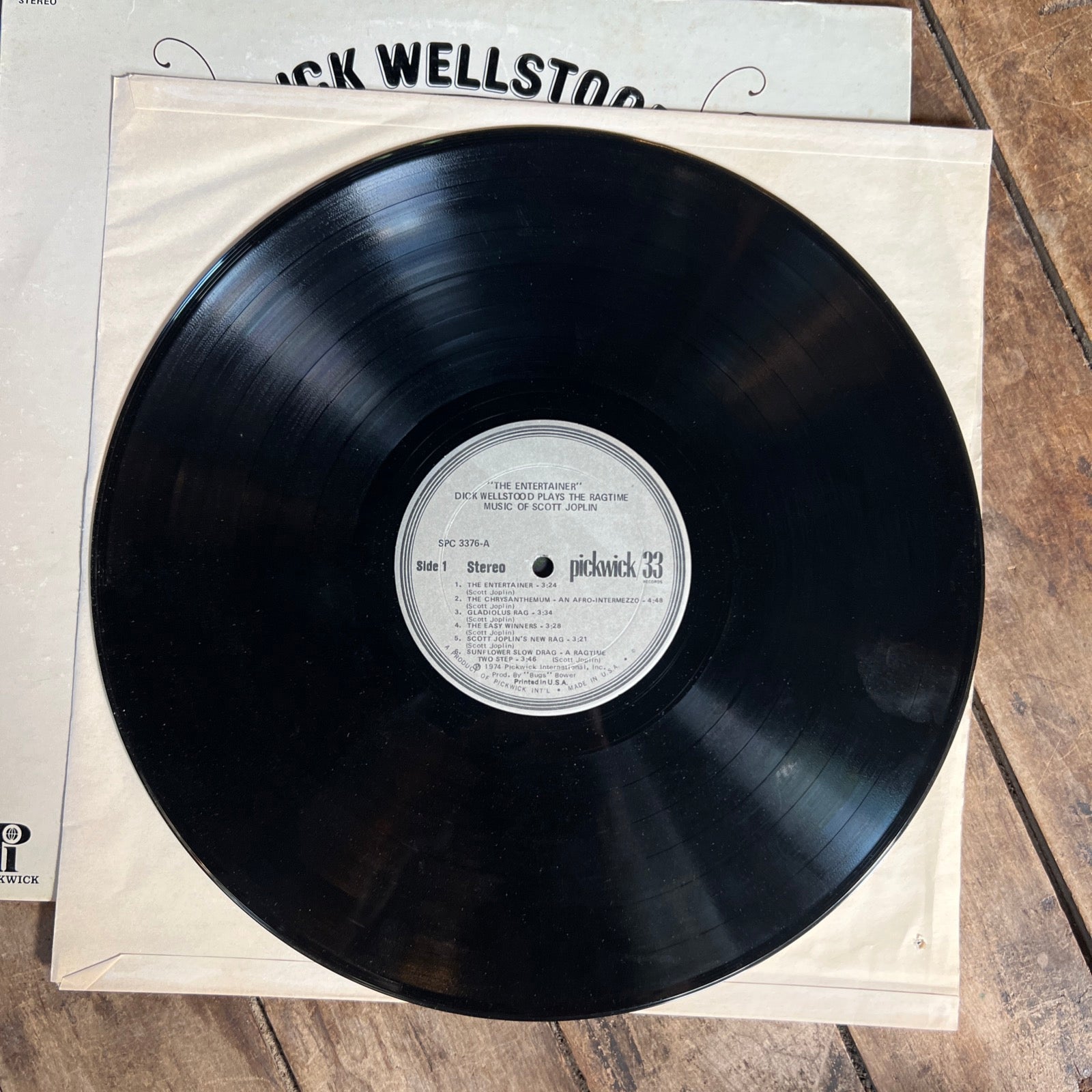 Dick Wellstood Plays The Music Of The Sting- 1974 Pickwick 33 Records - LP Vinyl