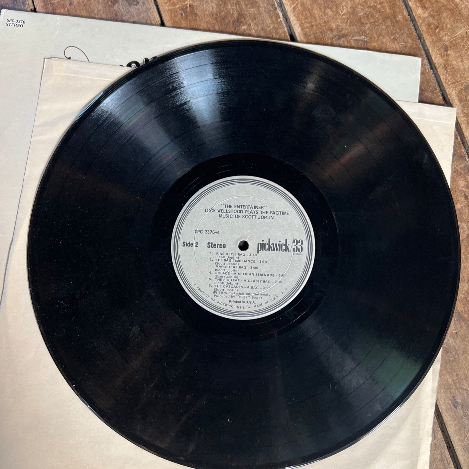 Dick Wellstood Plays The Music Of The Sting- 1974 Pickwick 33 Records - LP Vinyl
