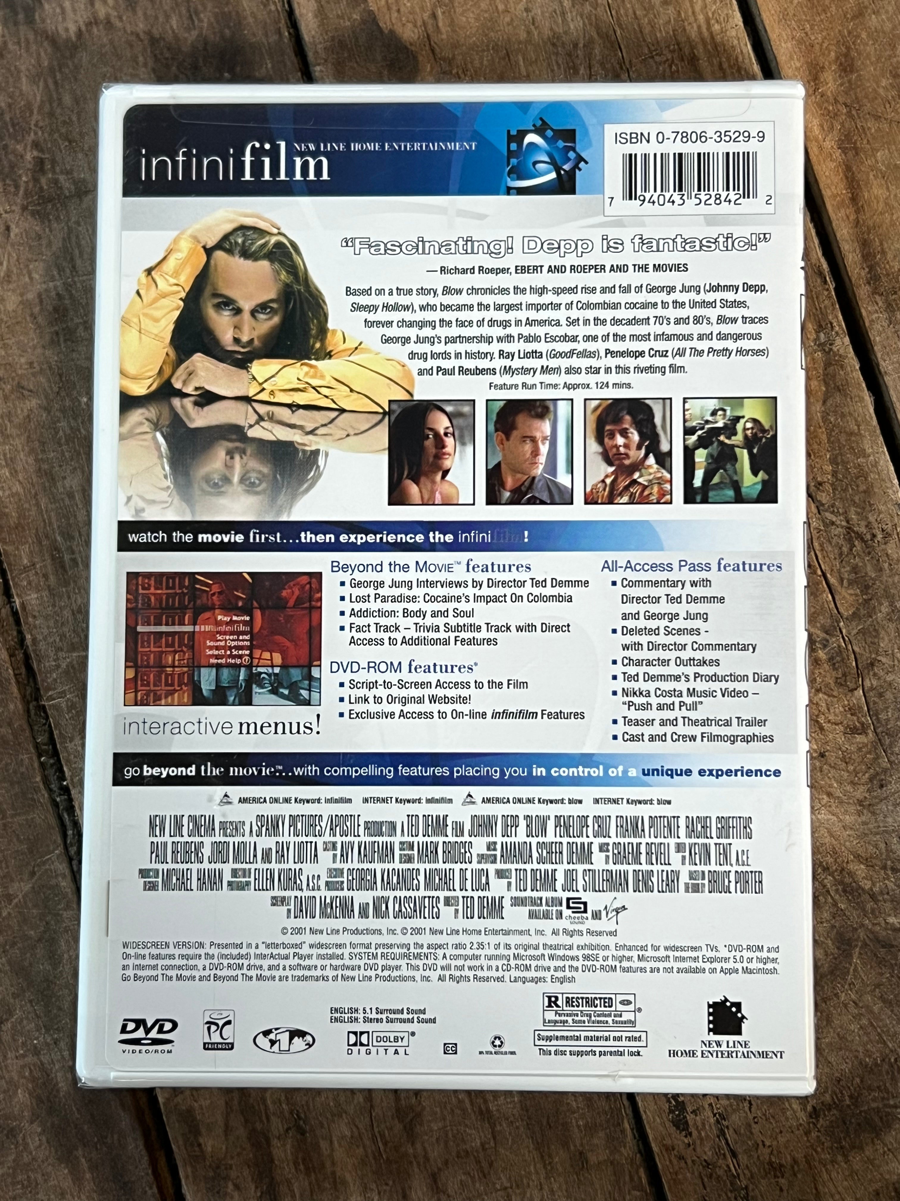 Blow ( DVD 2001 ) Crime / Adventure [R] NOS New