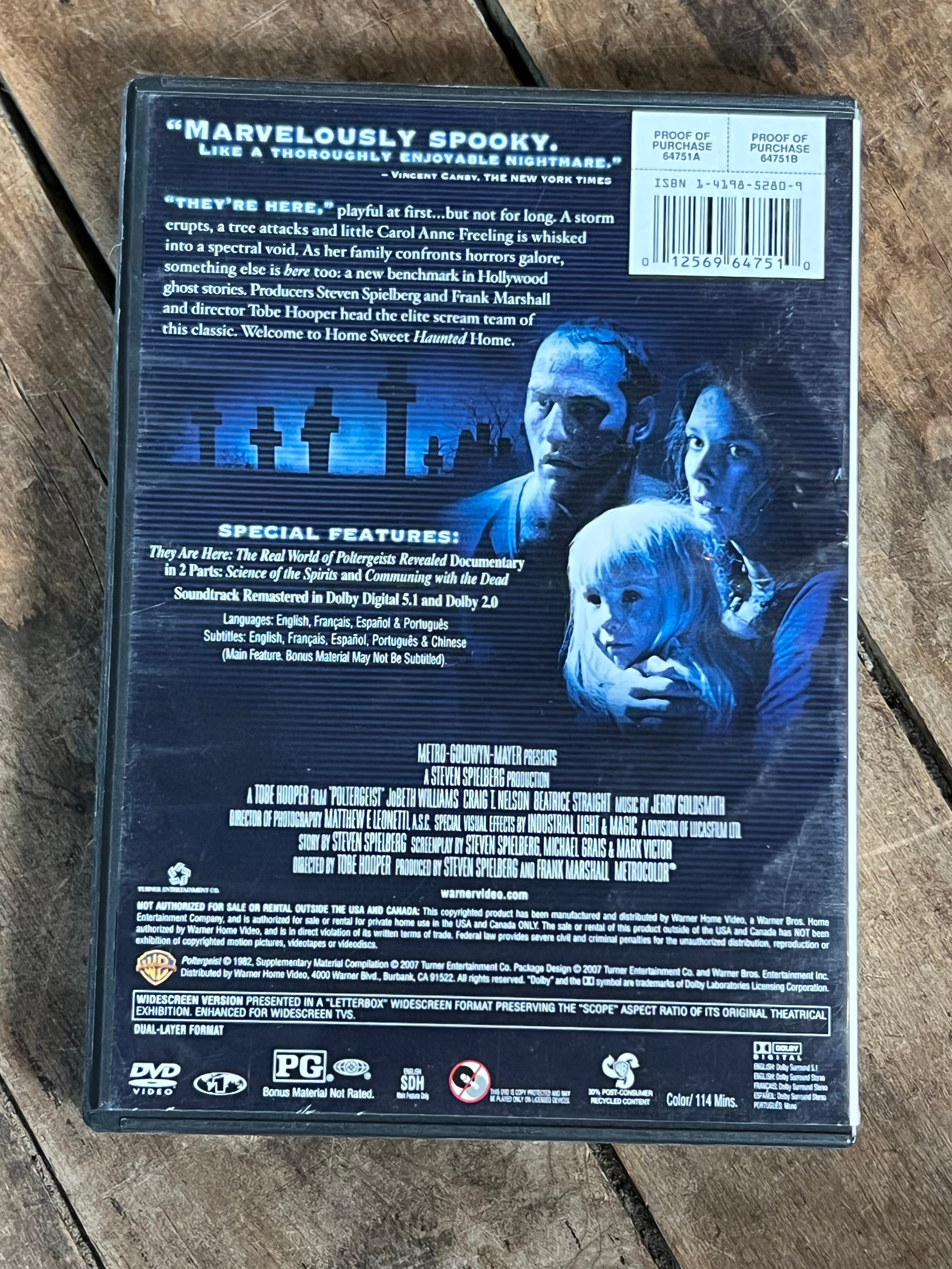 Poltergeist ( DVD 1982 ) Horror / Fantasy [PG] Digitally Restored & Remastered