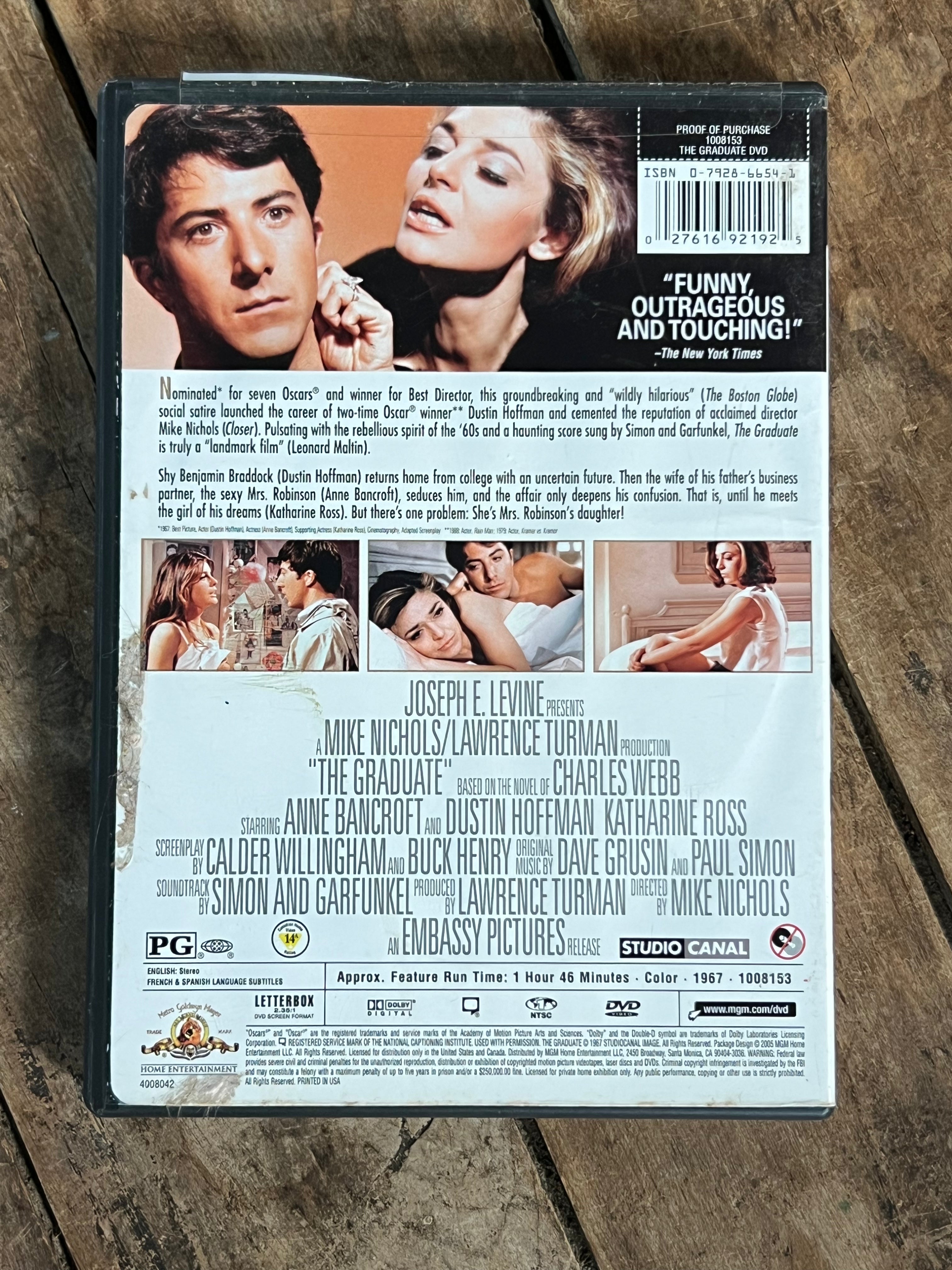 The Graduate ( DVD 1967) Comedy / Romance [PG]