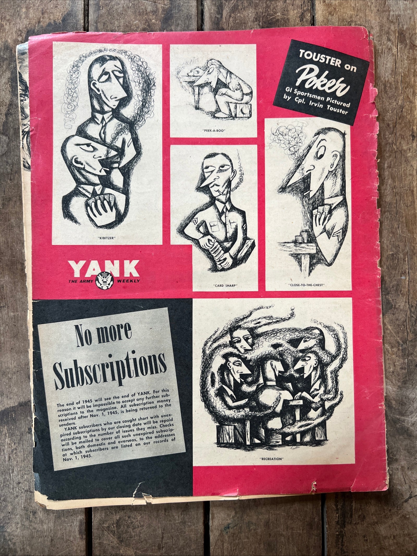YANK The Army Weekly Magazine- November 1945 ( Volume 4, No 21 ) Newspaper