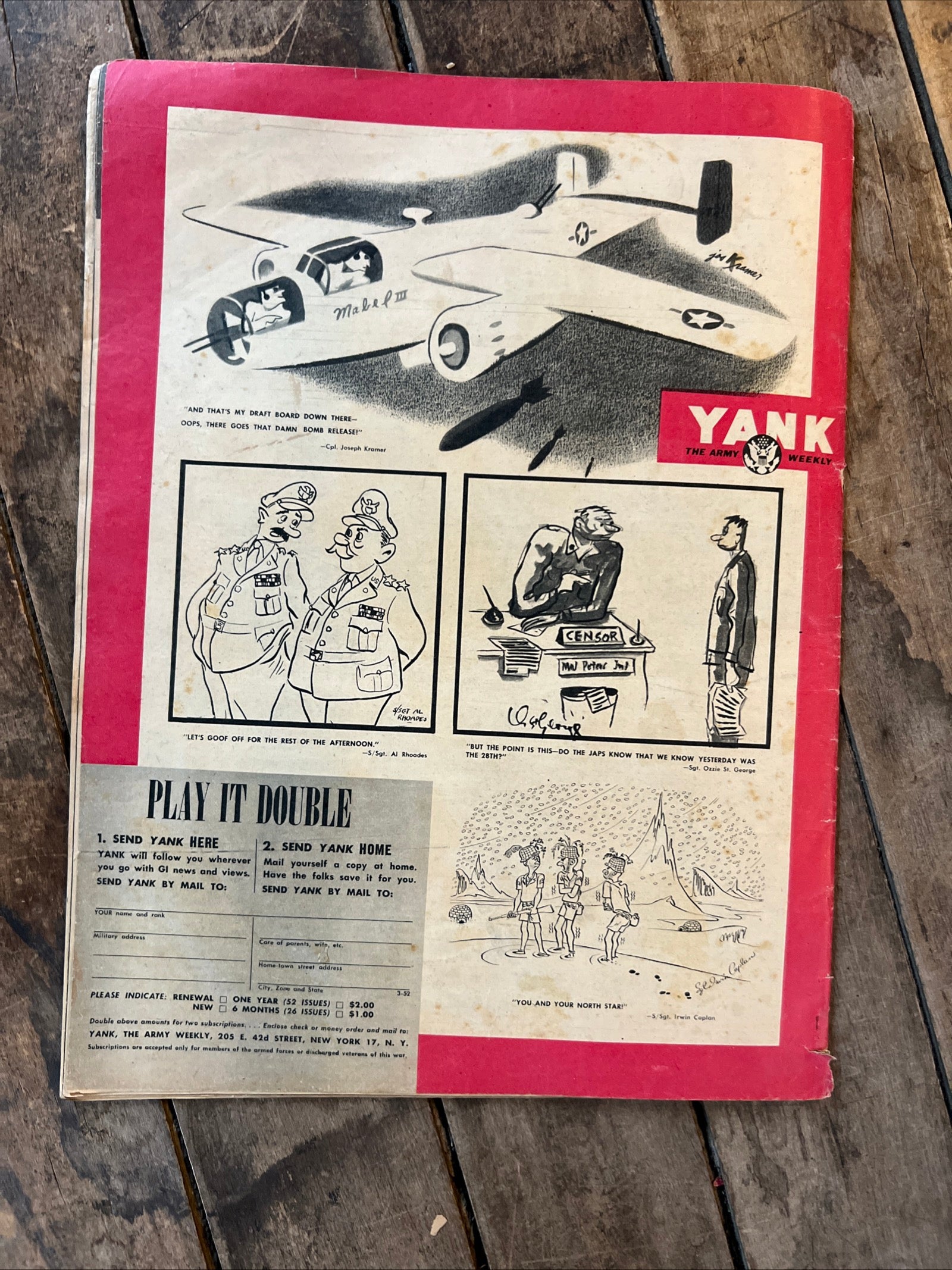 YANK The Army Weekly Magazine- June 1945 ( Volume 3, No 52 ) Newspaper