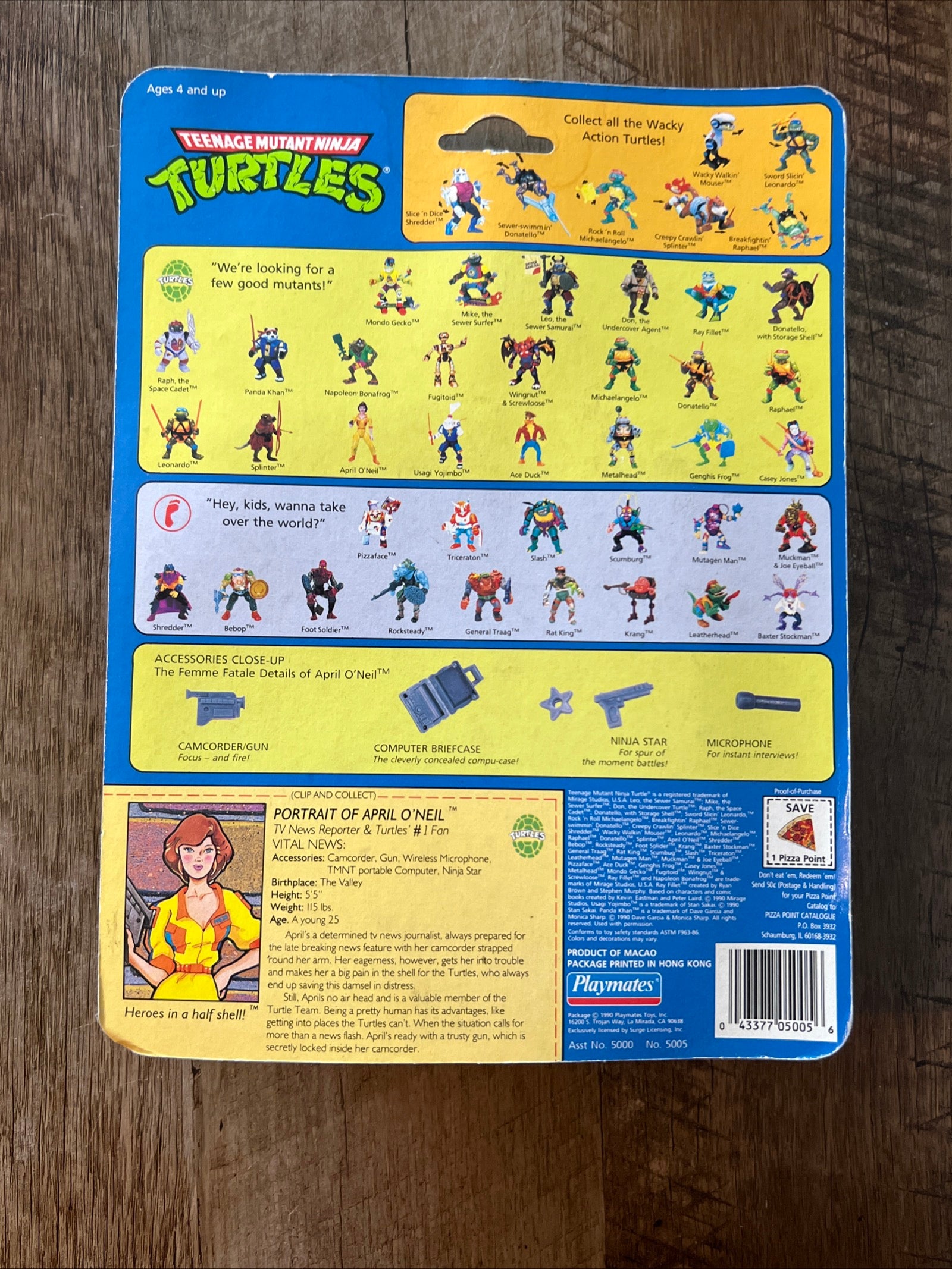 1990 Playmates TMNT April O’Neil Action Figure