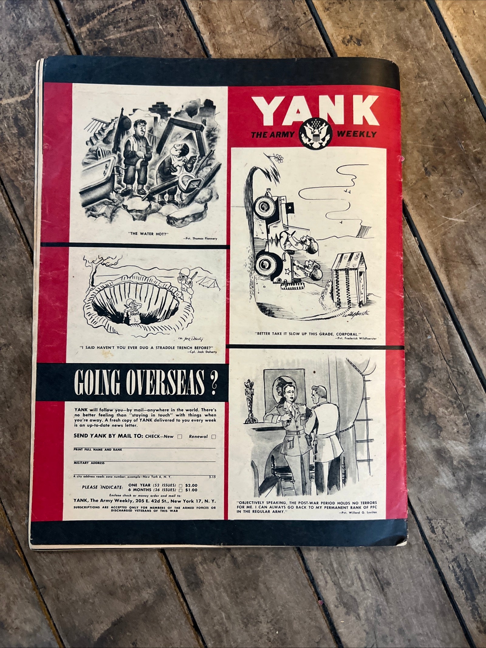 YANK The Army Weekly Magazine- September 1944 ( Volume 3, No 15 ) Newspaper