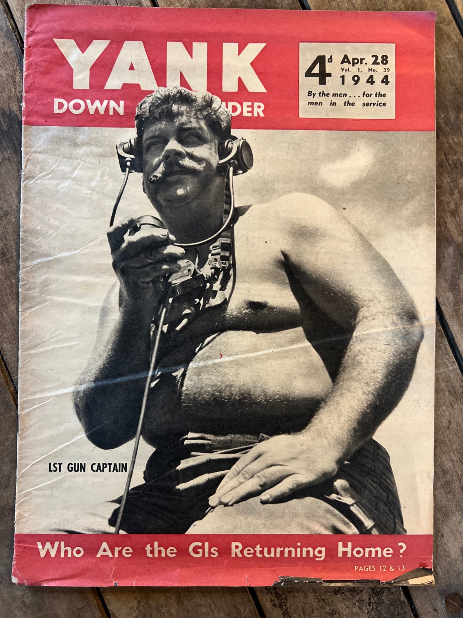YANK The Army Weekly Magazine- April 1944 ( Volume 1, No 39 ) Newspaper