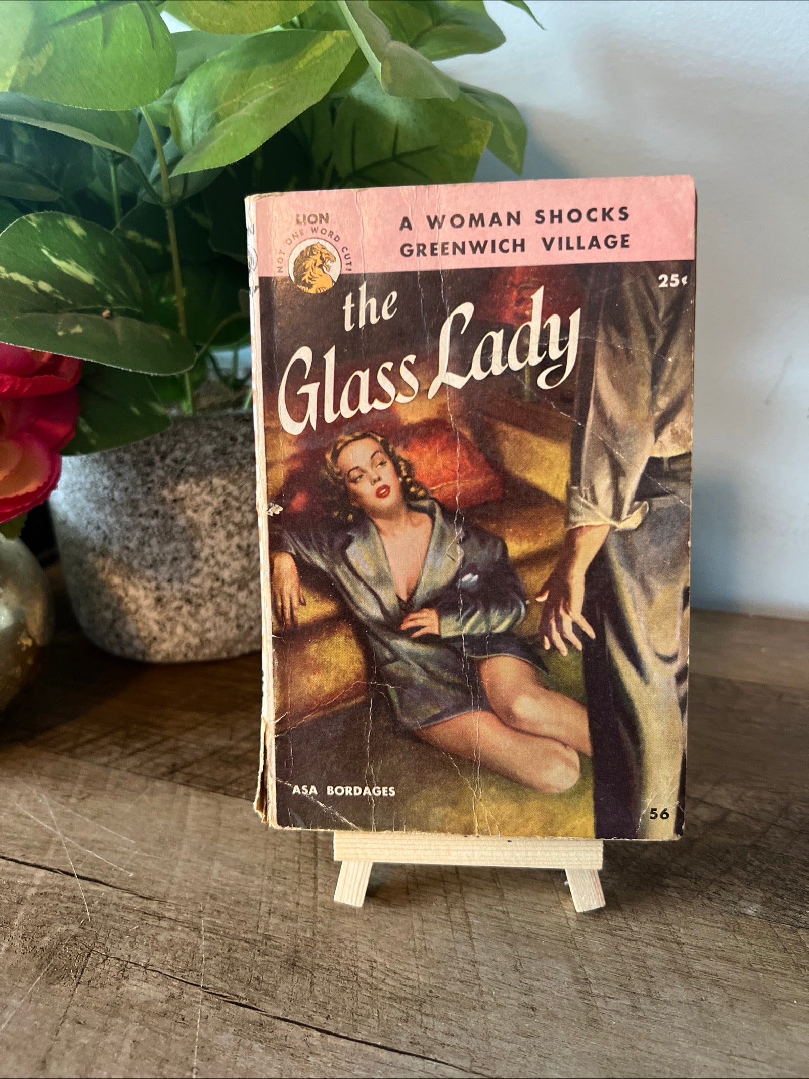 The Glass Lady by Asa Bordages - Paperback Edition 1951 Lion Books #56