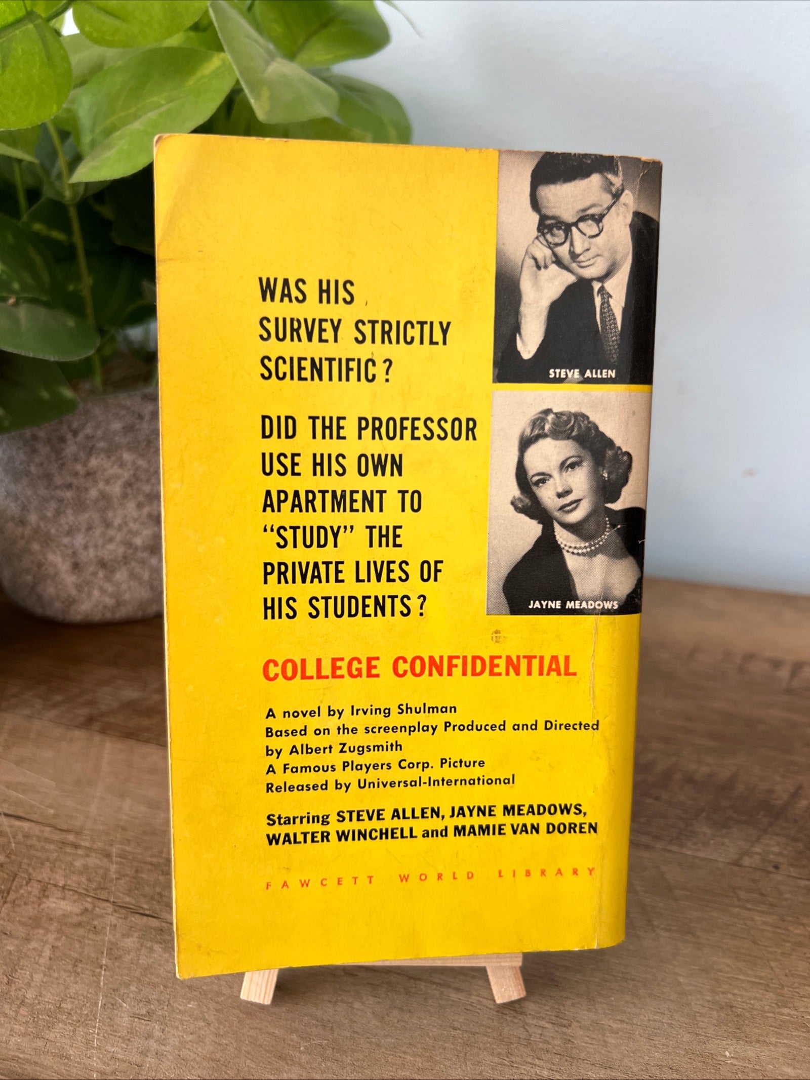 College Confidential by Irving Shulman - 1960 Gold Medal Books Paperback