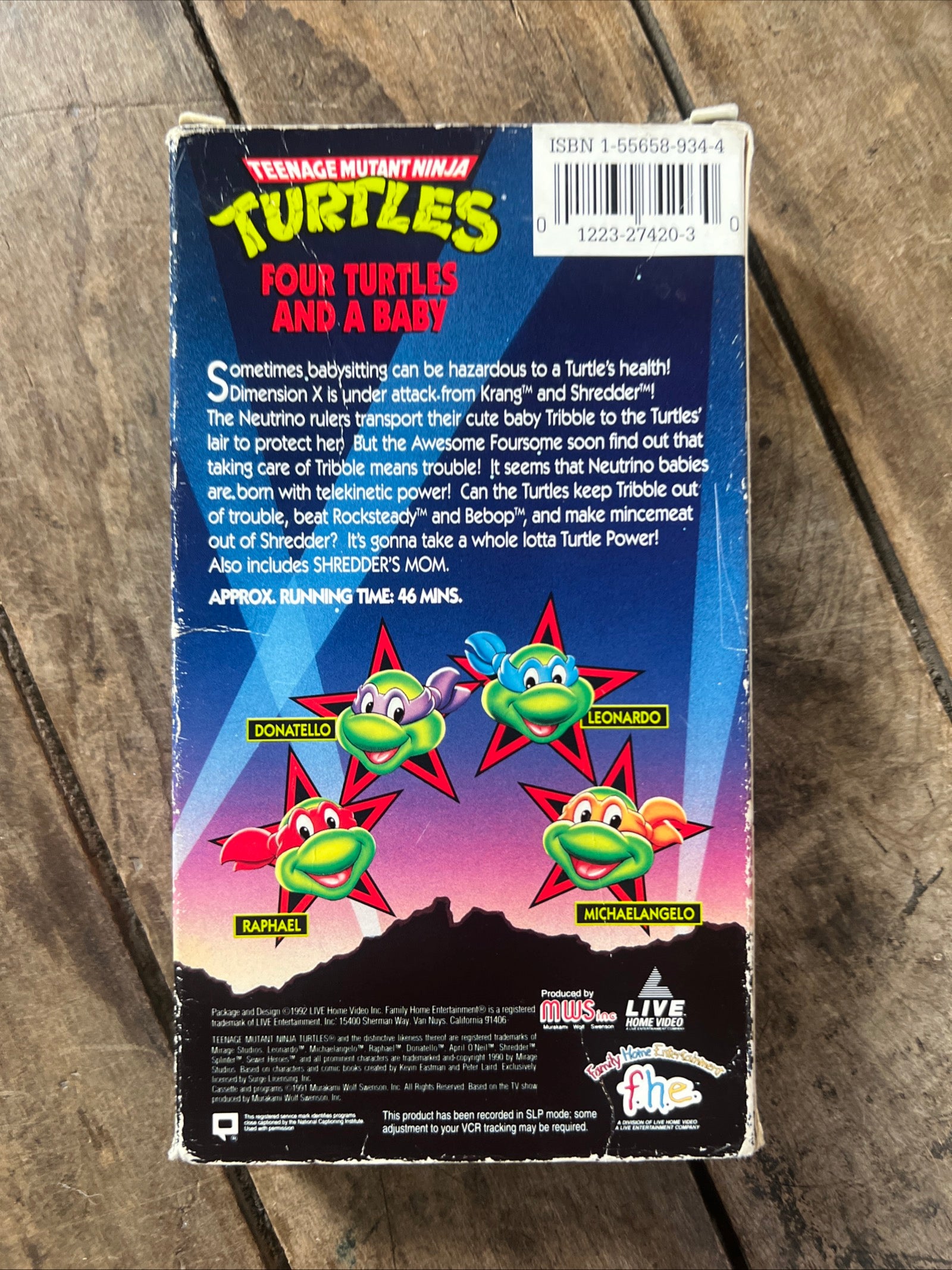 Teenage Mutant Ninja Turtles: Four Turtles and a Baby ( VHS 1992 Family Home Entertainment )