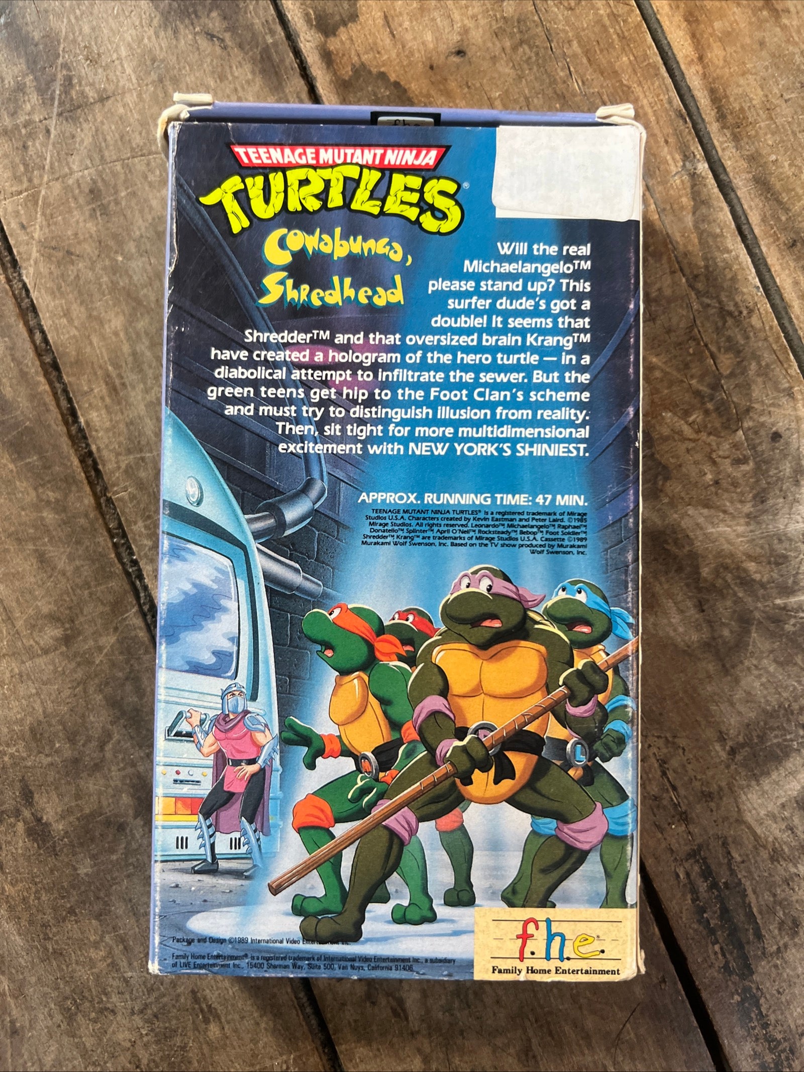 Teenage Mutant Ninja Turtles: Cowabunga, Shredhead ( VHS 1989 Family Home Entertainment )