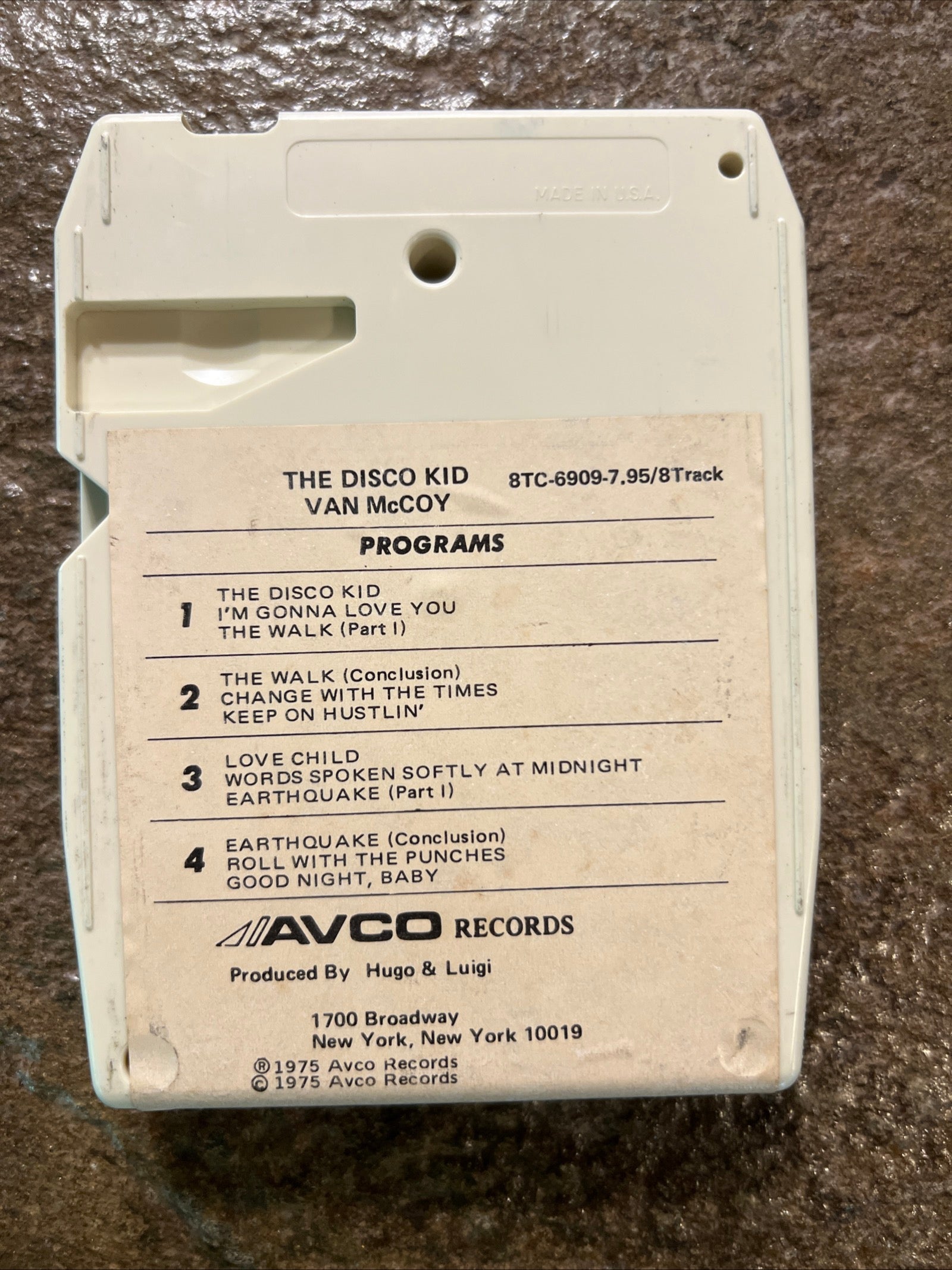 Van McCoy - The Disco Kid - 1975 Avco Records - 8 Track Tape