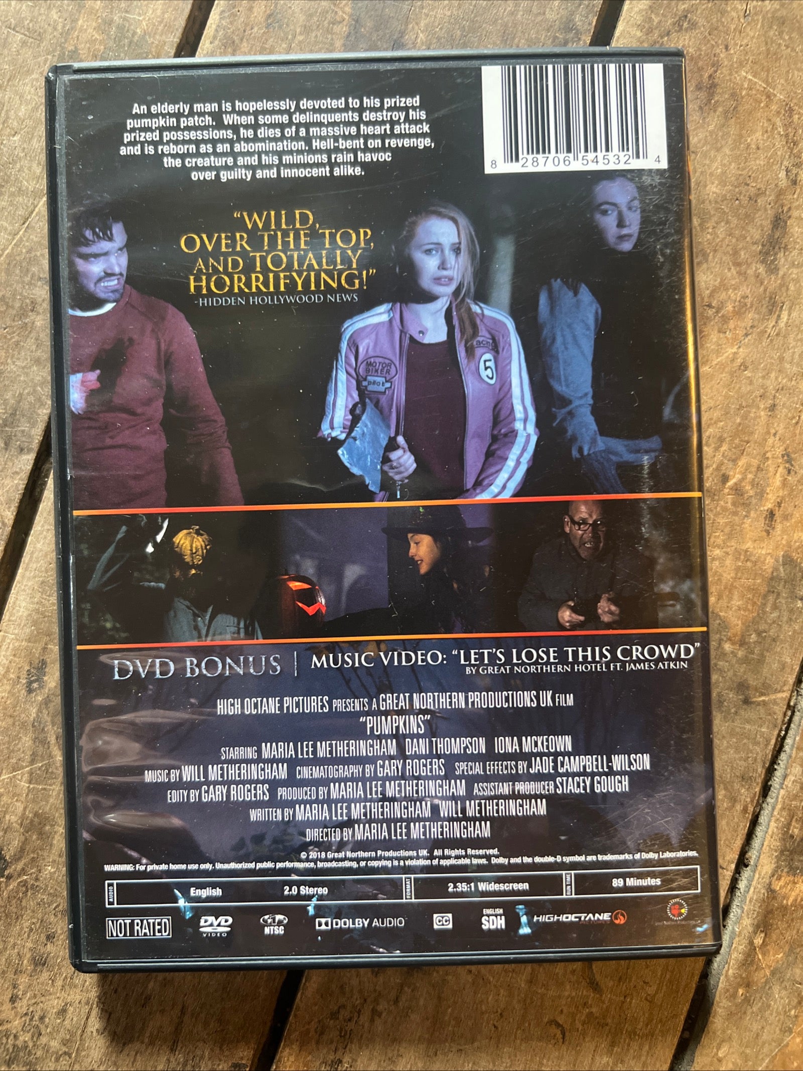 PUMPKINS ( DVD 2018 ) Horror / Slasher Film