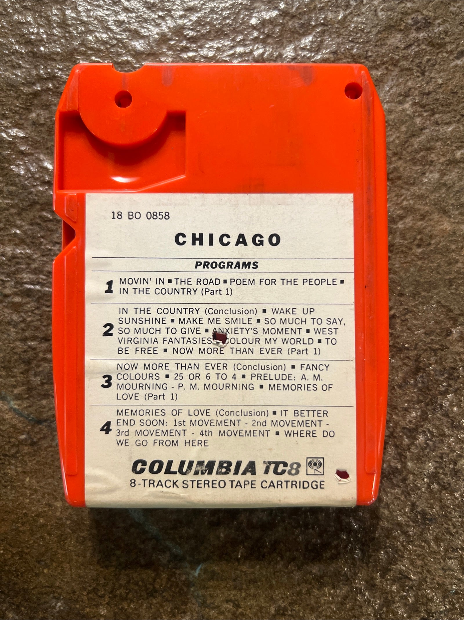 Chicago - 1970 Columbia Records TC8 - 8 Track Tape