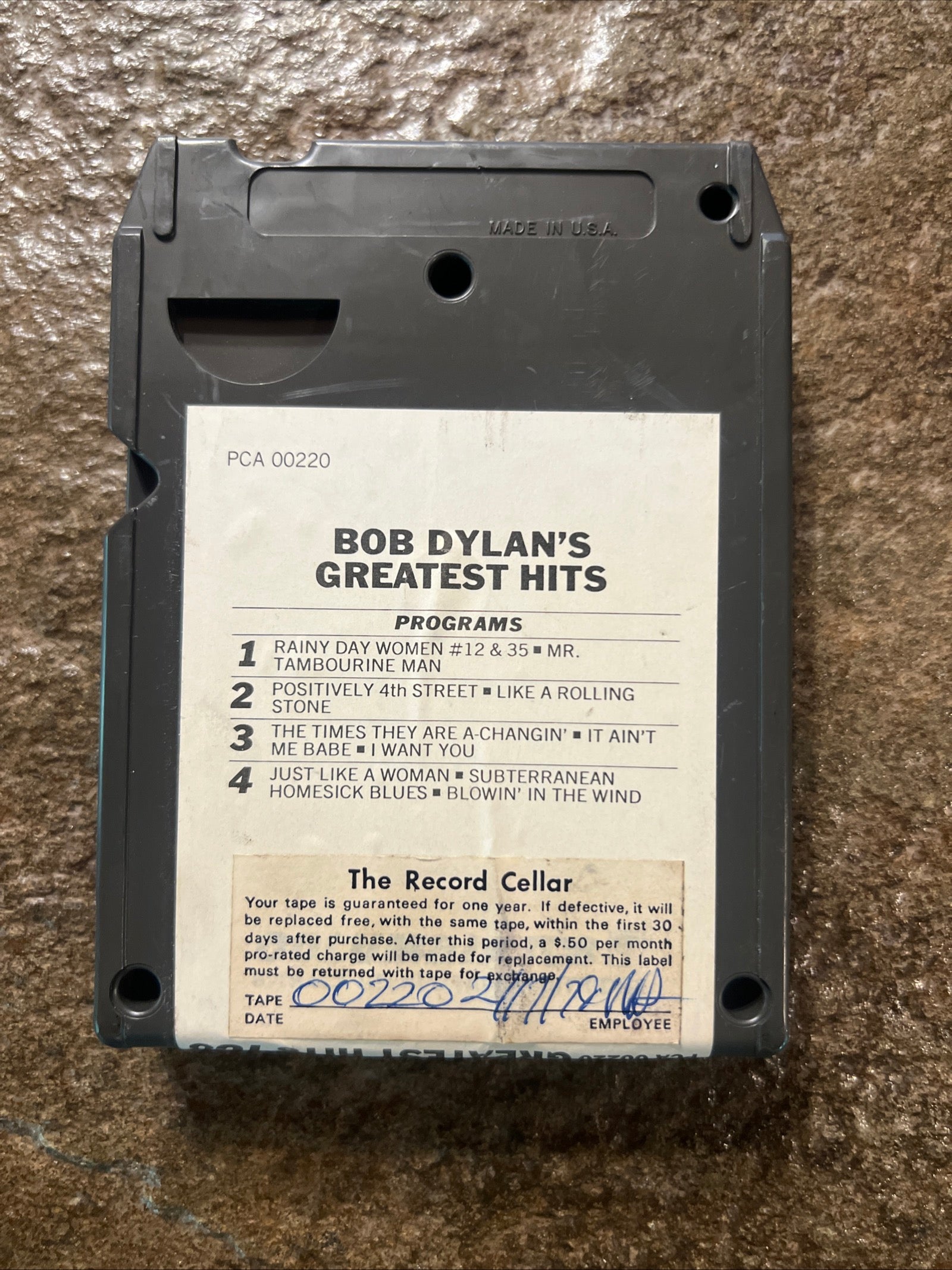 Bob Dylan’s Greatest Hits - 1967 Columbia Records - 8 Track Tape