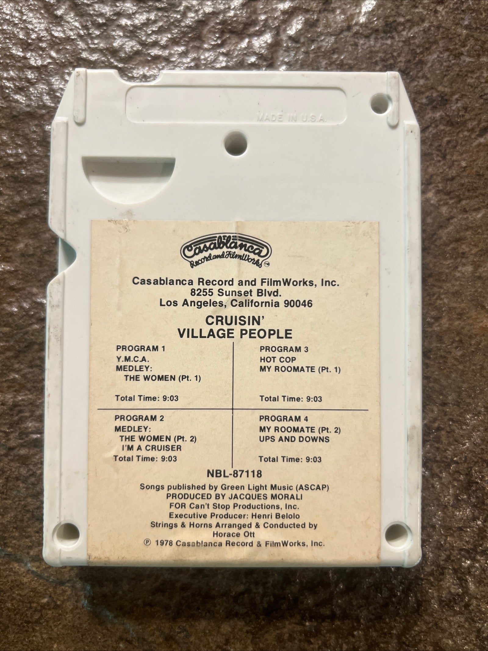 Village People CRUISIN’ - 1978 Casablanca Records - 8 Track Tape