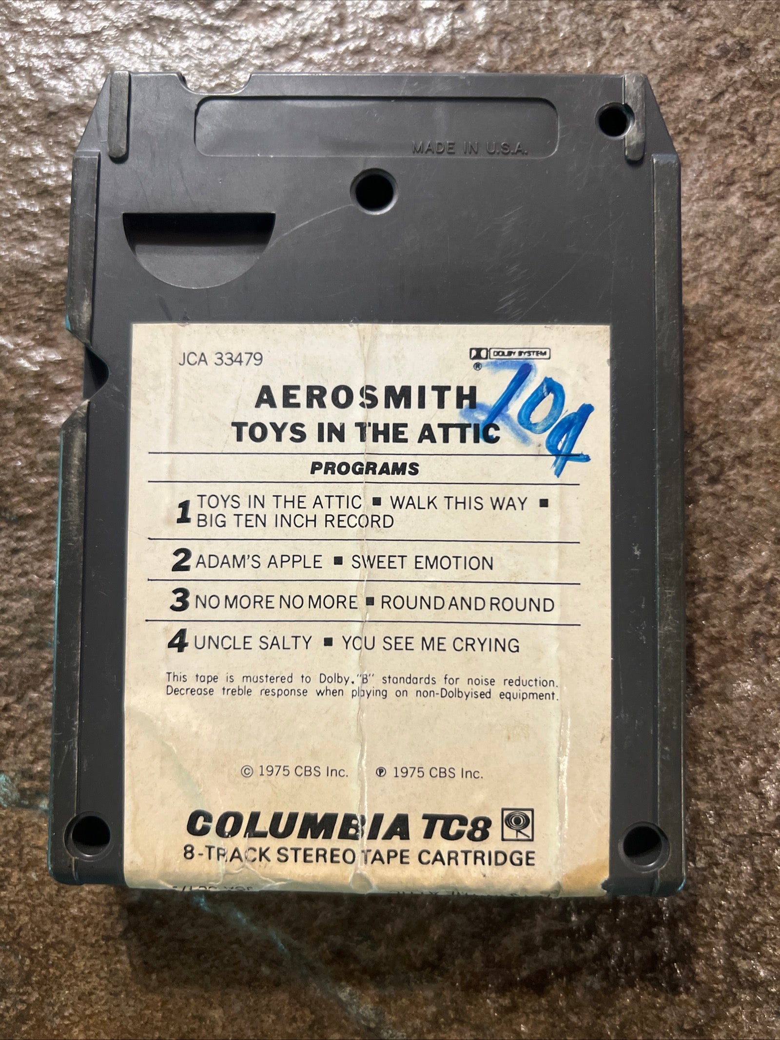 Aerosmith Toys In The Attic - 1975 Columbia Records - 8 Track Tape