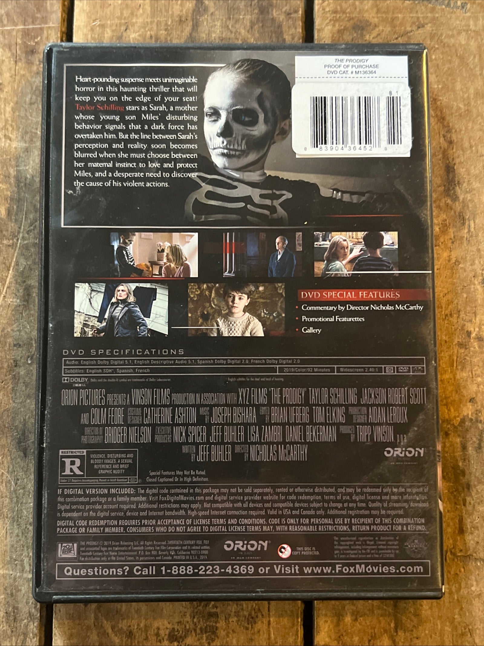The Prodigy ( DVD 2019 ) Horror / Dramatic [R]
