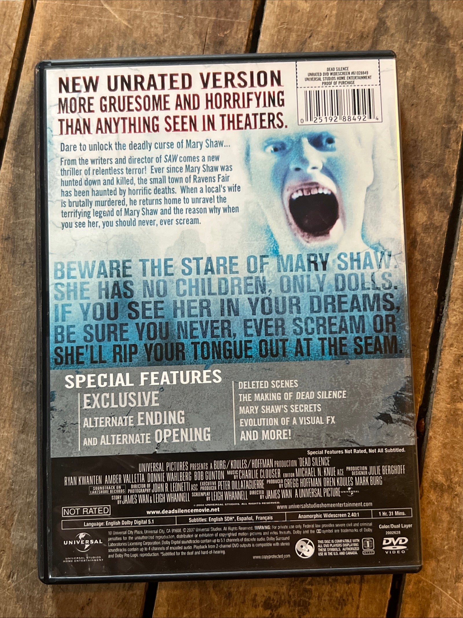 Dead Silence ( DVD 2007 ) Horror / Mystery