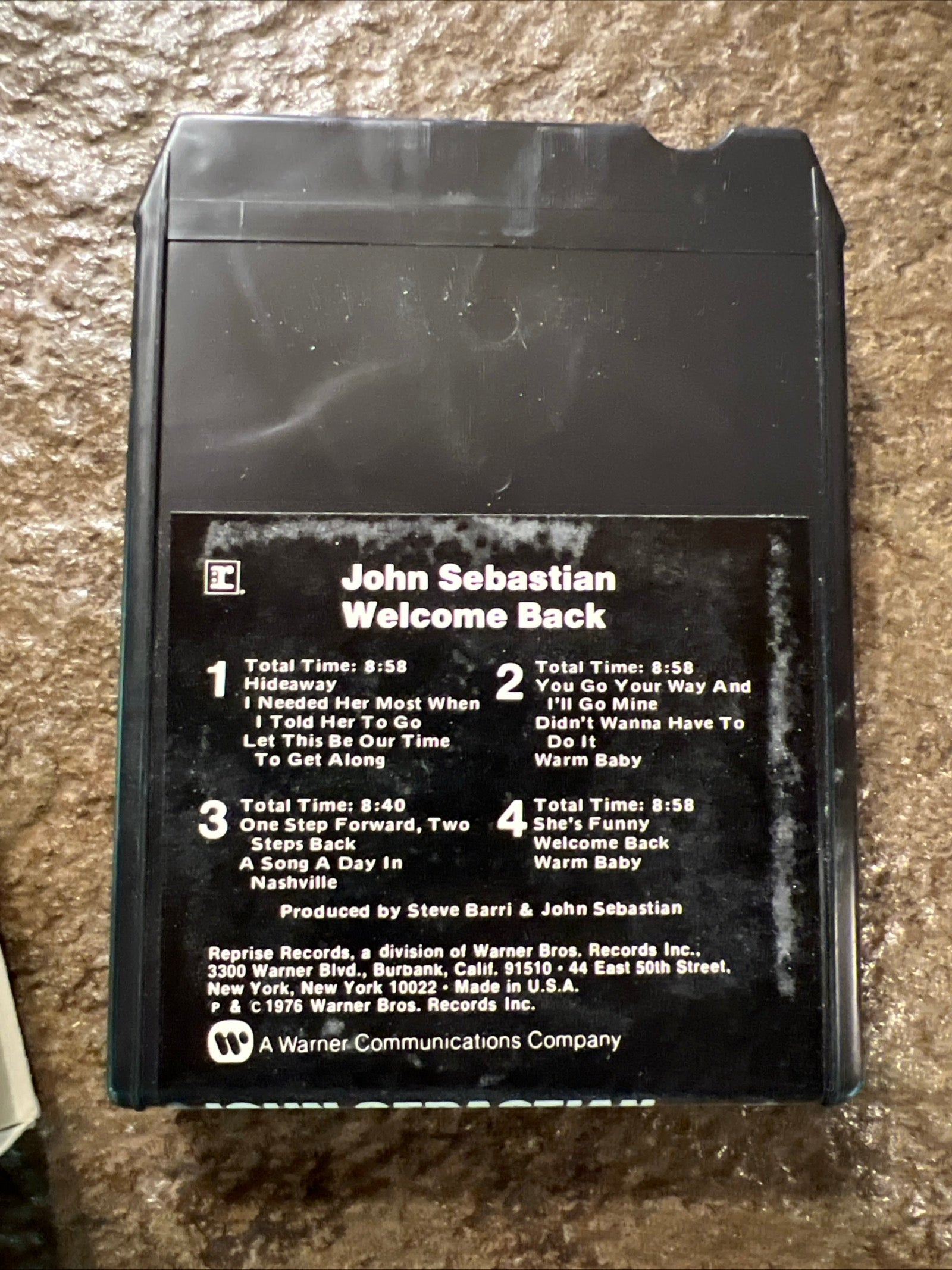John Sebastian - Welcome Back - 1976 Reprise Records - 8 Track Tape