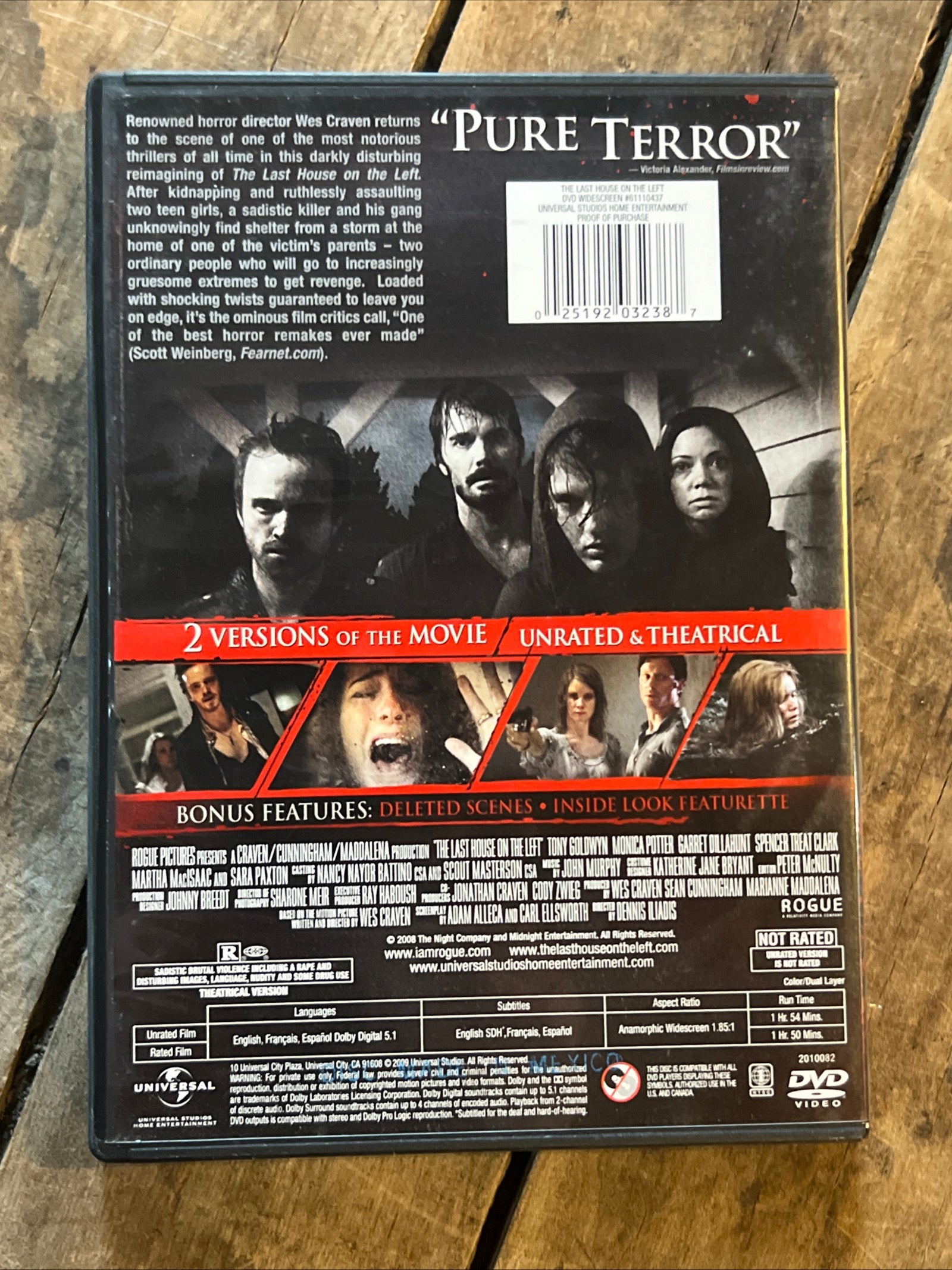 The Last House On The Left ( DVD 2009 )