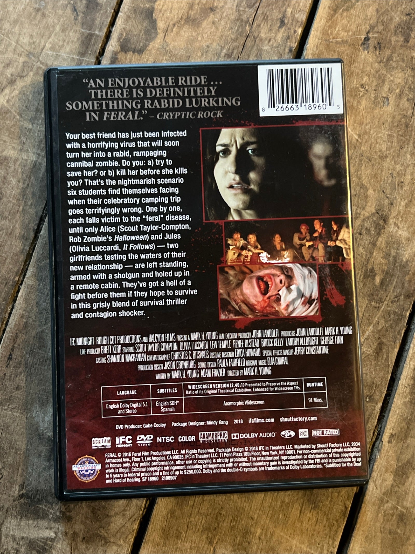 FERAL ( DVD 2017 ) Horror / Action [NR]
