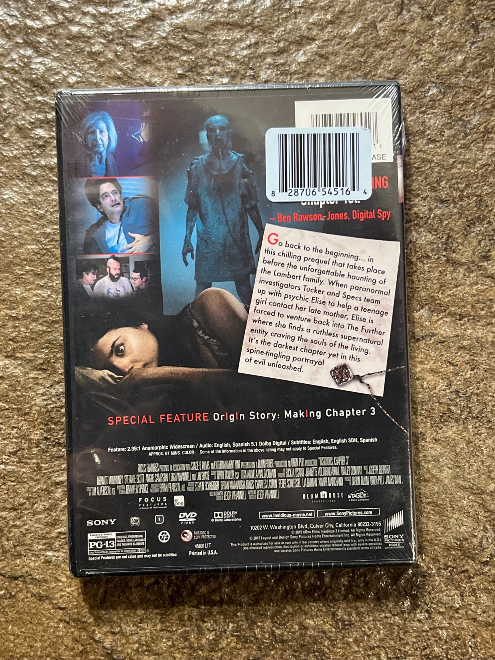 INSIDIOUS: Chapter 3 ( DVD 2015 ) Horror / Fantasy [PG-13]