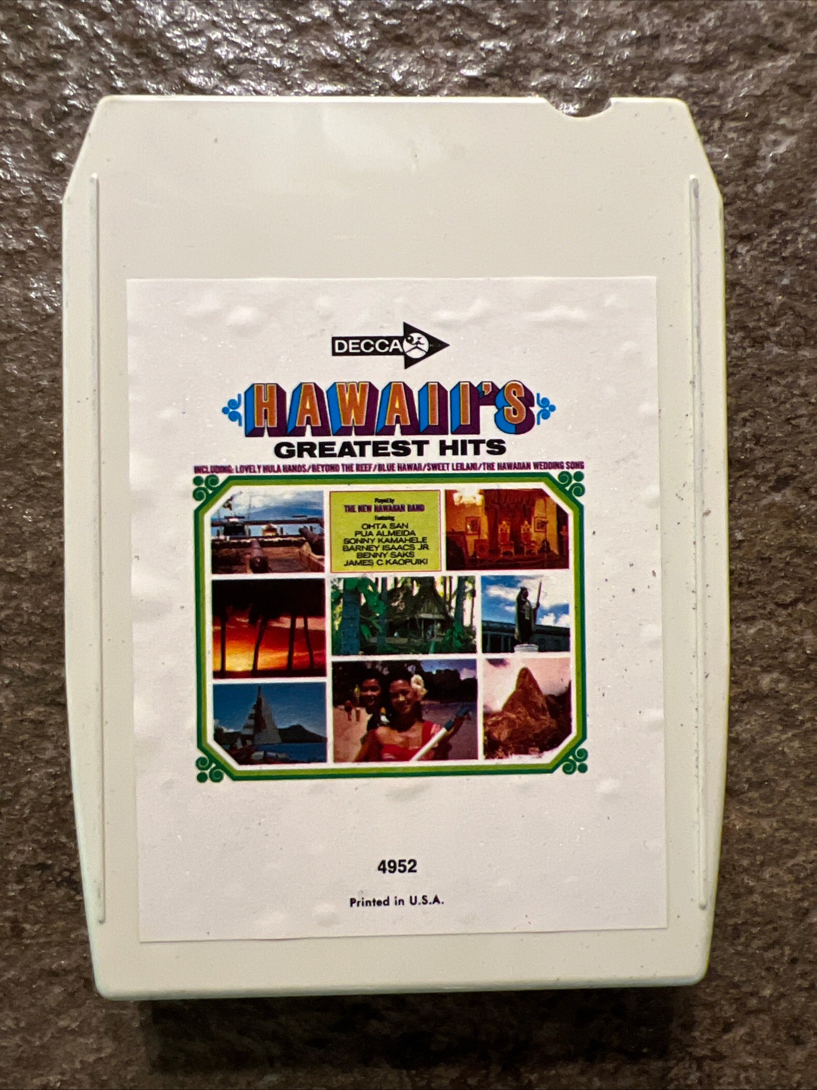 The New Hawaiian Band - Hawaii’s Greatest Hits - 1971 Decca Records 8 Track Tape
