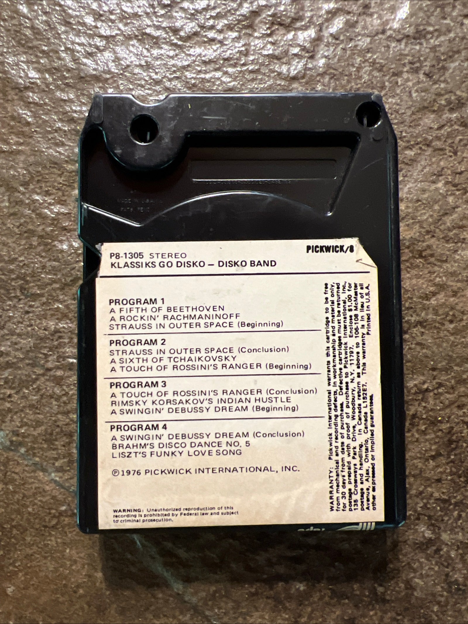 Disko Band - Klassiks Go Disko - 1976 Pickwick Records - 8 Track Tape