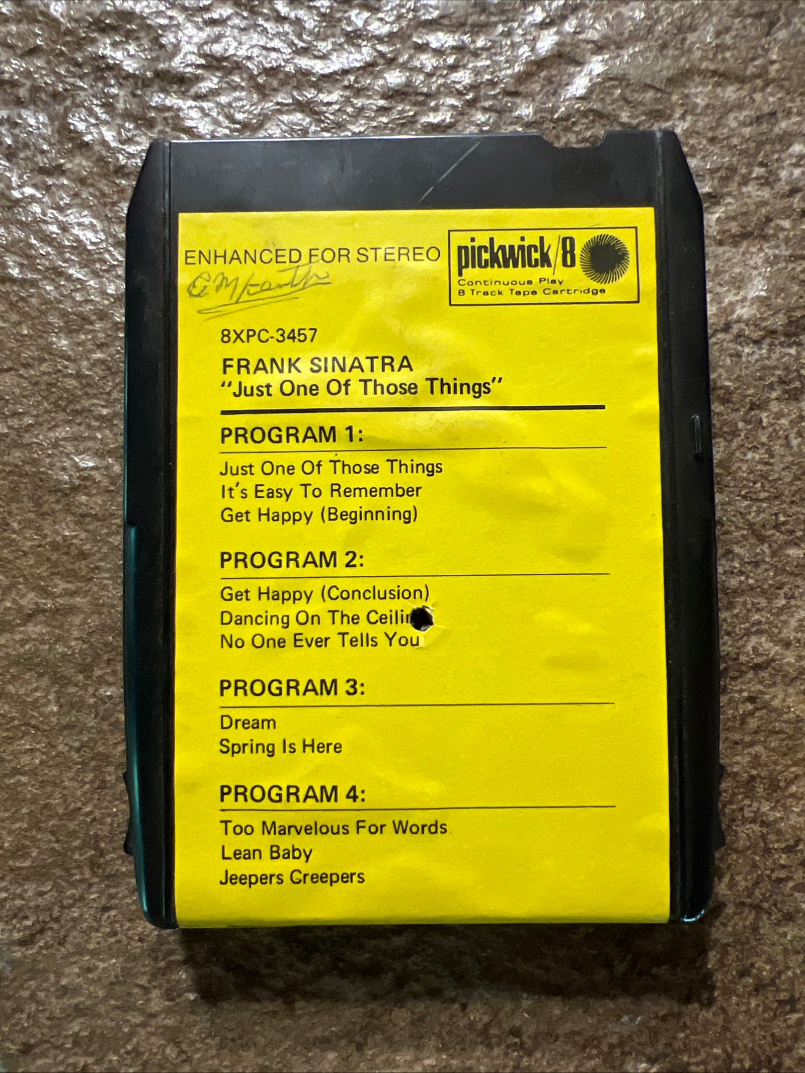 Frank Sinatra Just One Of Those Days - 1969 Pickwick Records - 8 Track Tape