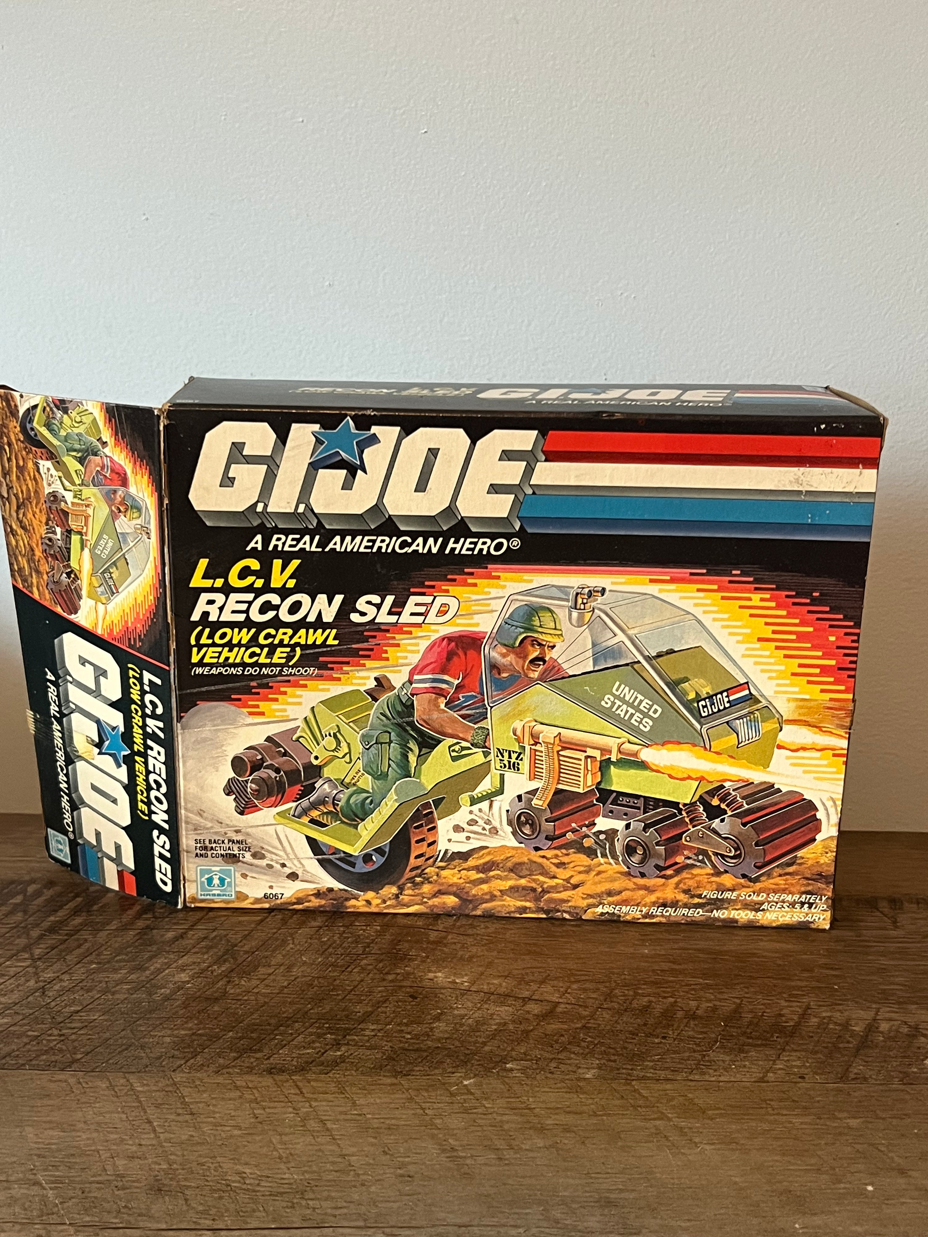 1986 Hasbro GI JOE- LCV : Recon Sled - Original Box & Vehicle and Blueprints