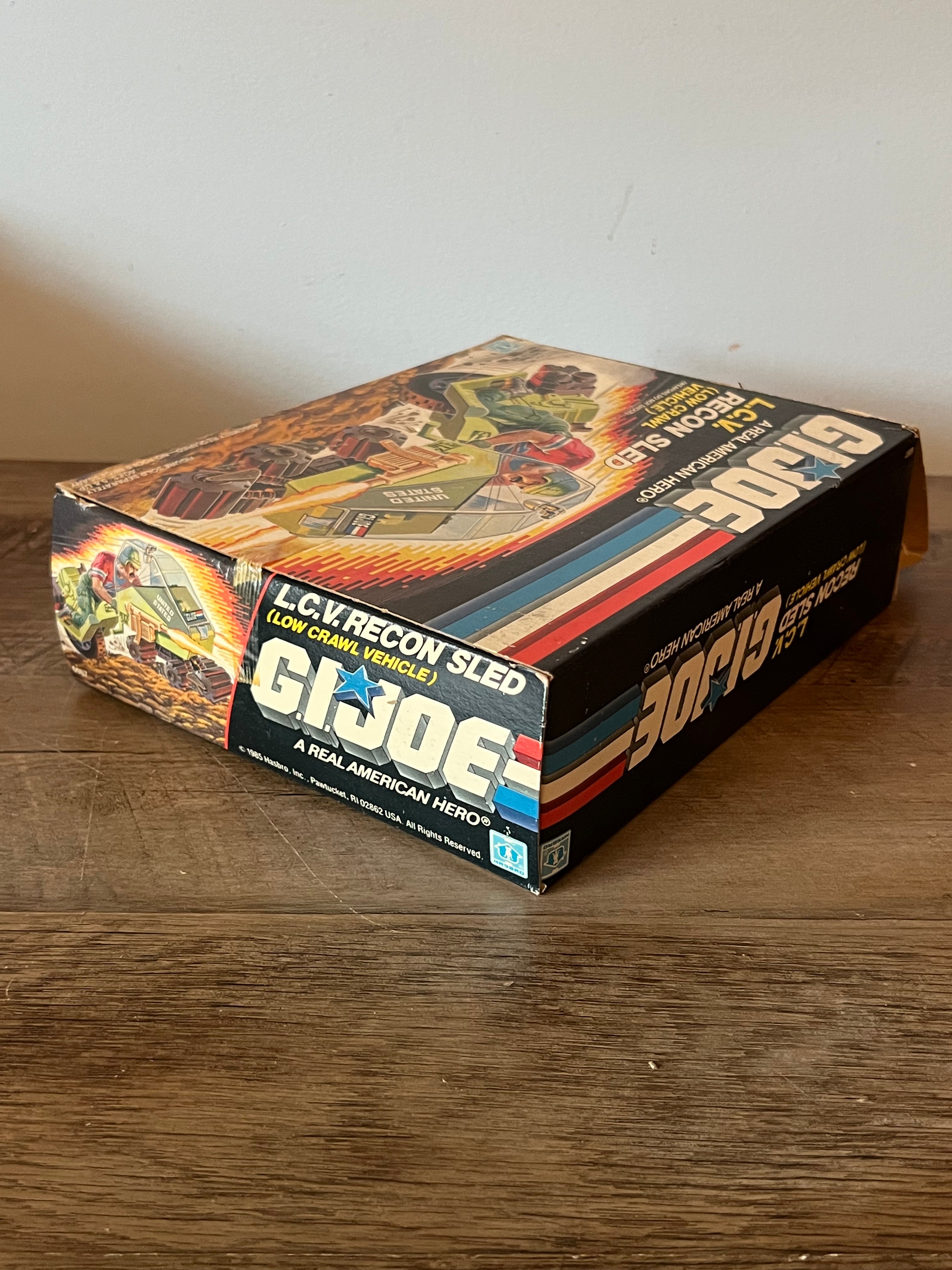1986 Hasbro GI JOE- LCV : Recon Sled - Original Box & Vehicle and Blueprints