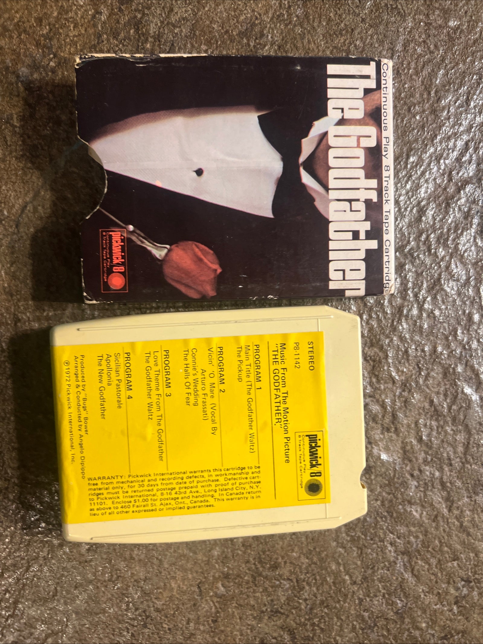 The Godfather ( Original Soundtrack) - 1972 Pickwick Records - 8 Track Tape
