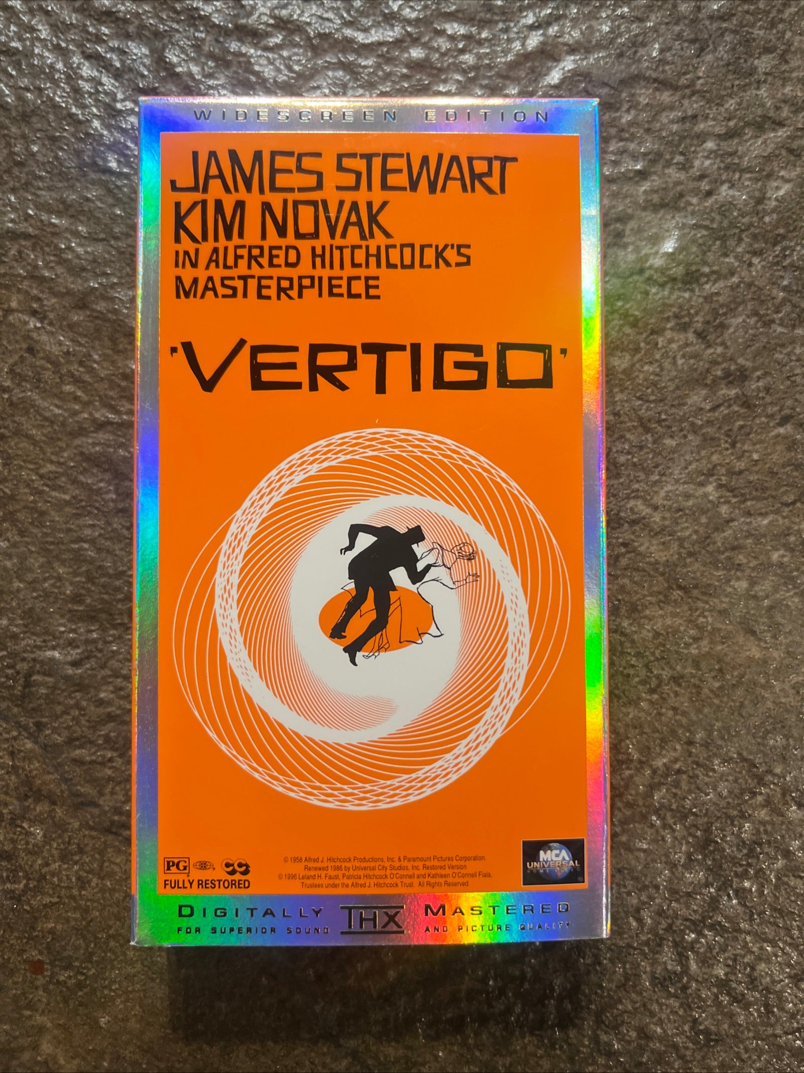 VERTIGO ( Widescreen Edition VHS 1958 ) Mystery/ Thriller [PG] Alfred Hitchcock