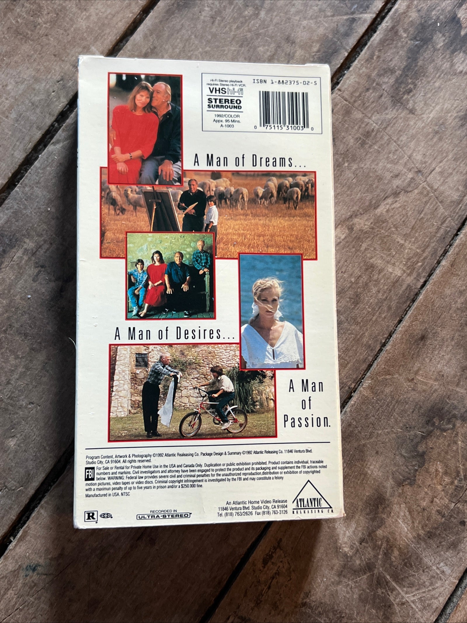 A Man Of Passion ( VHS 1989 ) Romance / Drama [PG]